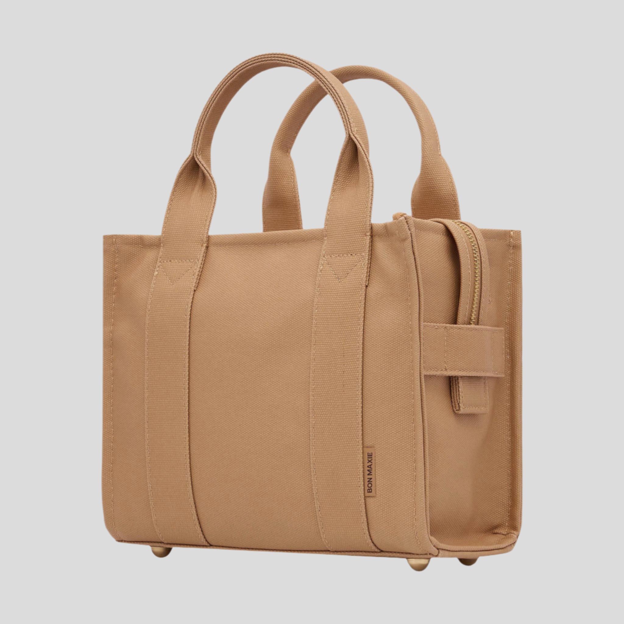Premium Micro Bon Vivant Structured Tote Bag in Tan - Stylish & Durable Handbag for Work, Travel & Everyday Use