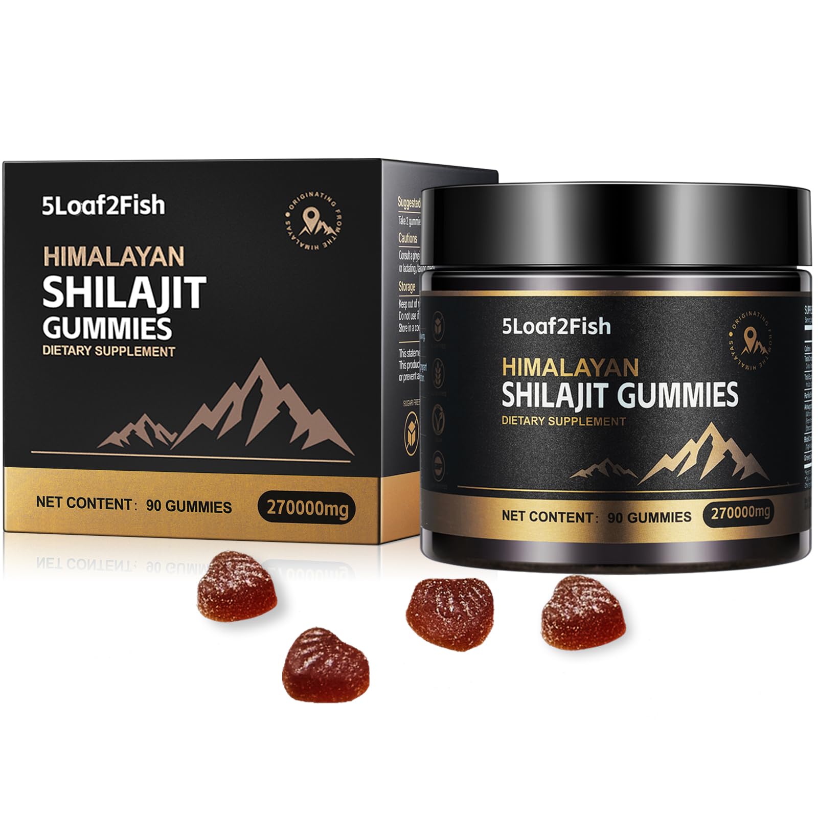 Organic Shilajit Gummies for Men & Women - Pure Himalayan Shilajit Supplement with 85+ Trace Minerals, Ashwagandha & Black Seed Oil Extract - 90 Count Gummies for Energy, Immunity & Stress Relief - Perfect for Daily Wellness & Active Lifestyle