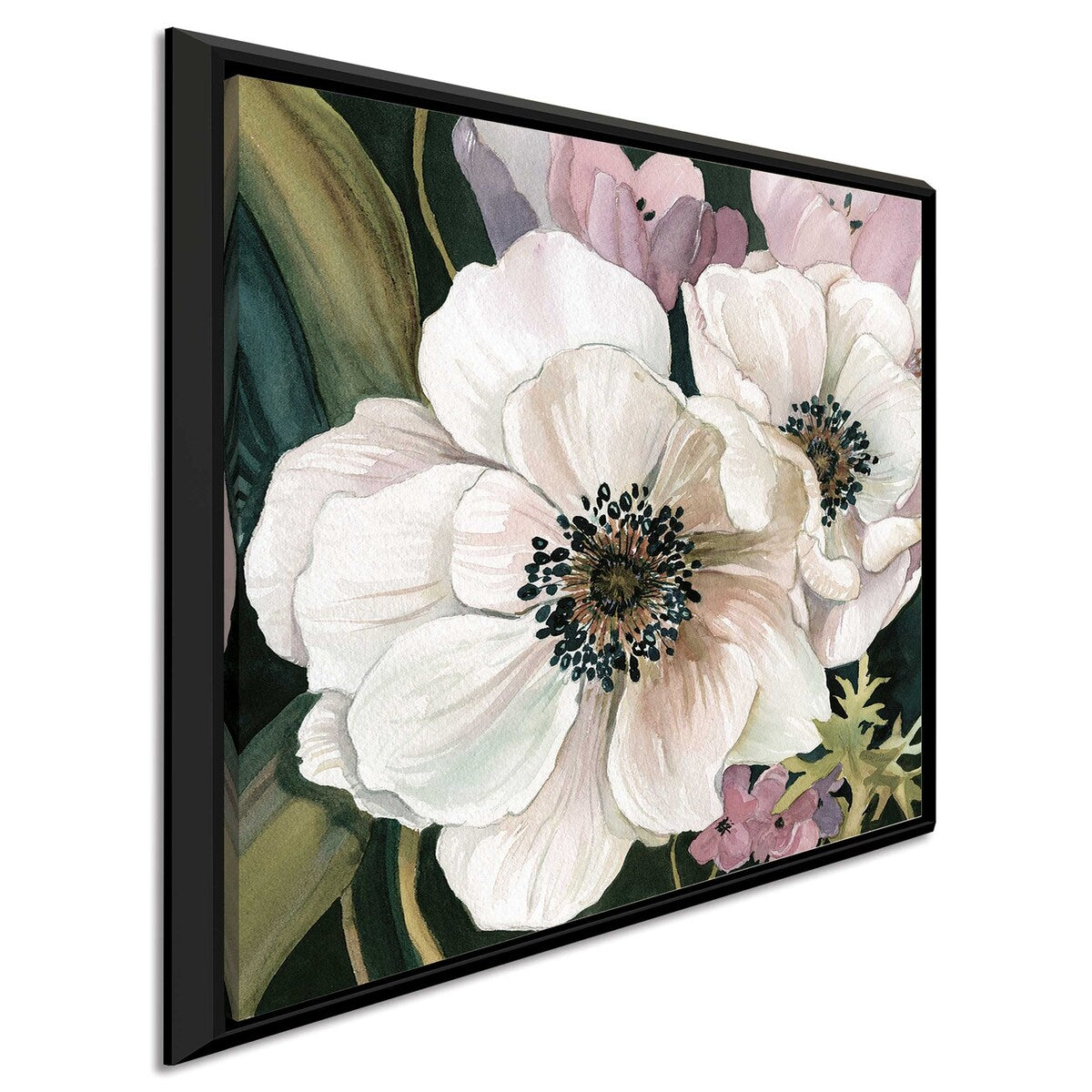Anemone Study I by Carol Robinson - Floating Canvas Wall Art Print - Perfect for Home Decor, Living Room, Bedroom & Office