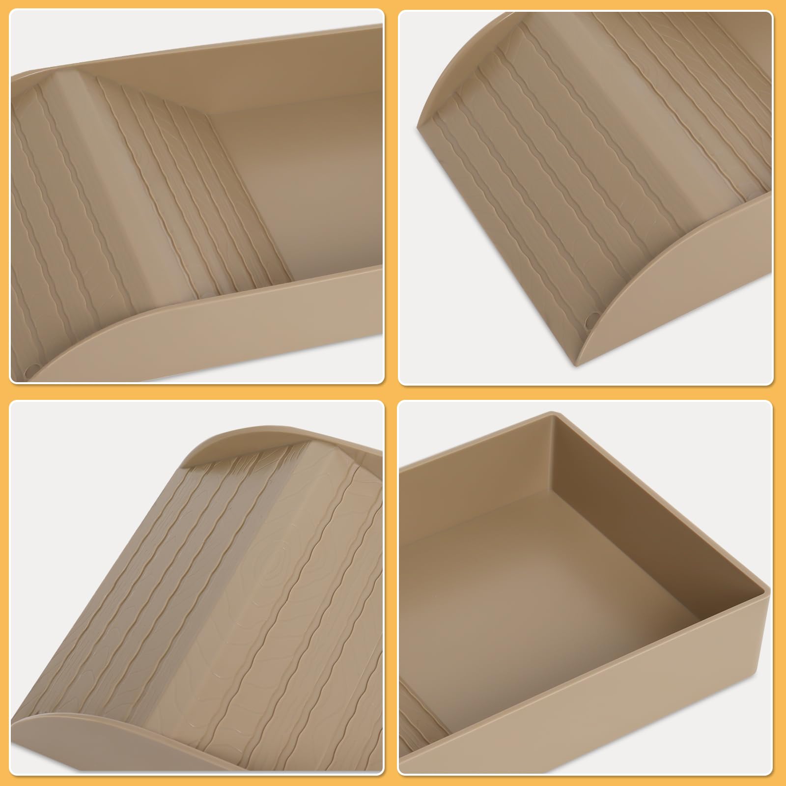 Powerod Reptile Feeding Dish with Ramp & Basking Platform - Non-Slip Square Bowl for Turtles, Tortoises, Lizards & Frogs - Low Entry Easy Clean Design - Perfect for Terrarium, Aquarium & Reptile Habitat Setup