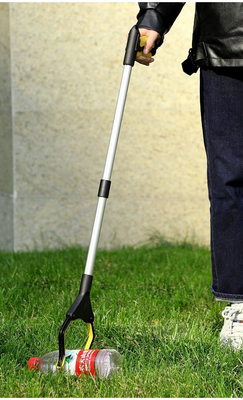 Foldable Aluminum Alloy Long Reach Litter Picker - Extendable Trash Grabber Tool for Park, Beach & Home Cleaning (Small Size) | Perfect for Elderly, Pet Waste & Outdoor Cleanup