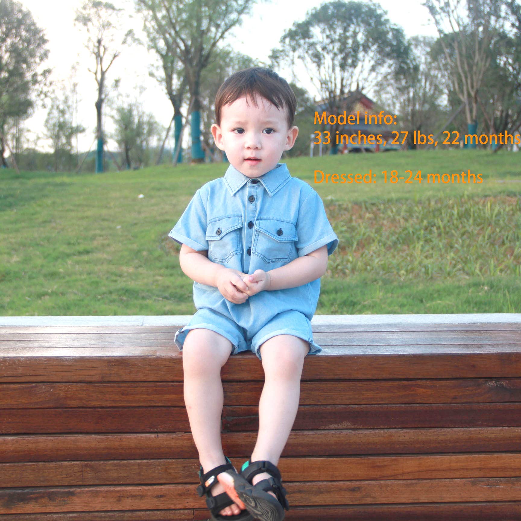 **Baby Boy Jeans Romper - Soft Cotton-Denim Outfit for Infants 0-12 Months | Cute & Comfortable for Playdates, Photos & Daily Wear**