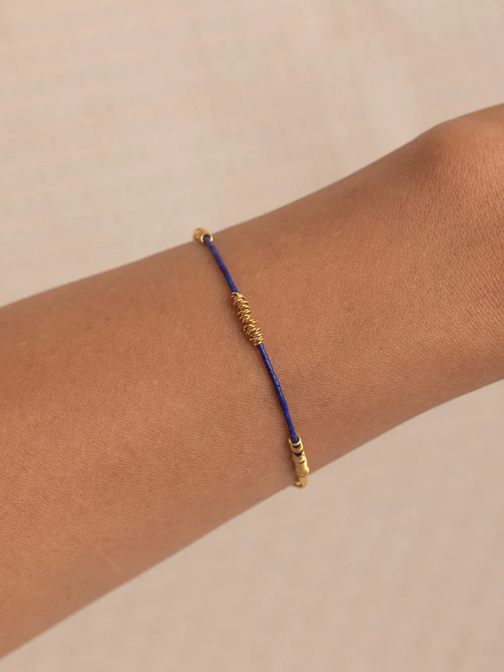 Lazuli Bracelet - Genuine Lapis Lazuli Beaded Bracelet for Women, Handmade Spiritual Jewelry, Healing Crystal for Meditation & Energy Balance | Perfect for Yoga, Gift Giving & Everyday Wear