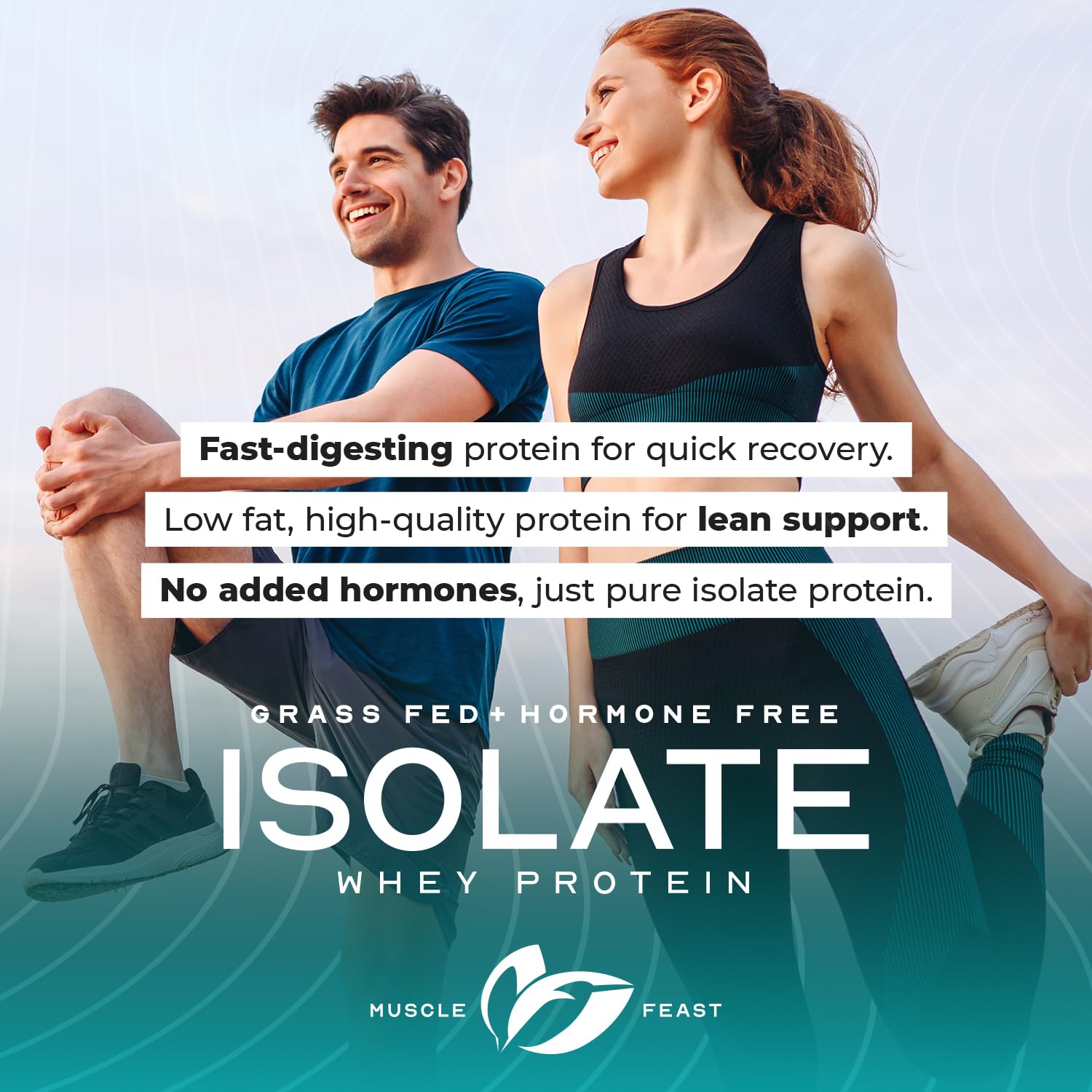 Muscle Feast Grass-Fed Whey Protein Isolate - All Natural, Hormone Free, Pasture Raised Vanilla Protein Powder (5lb) for Post-Workout Recovery & Muscle Building
