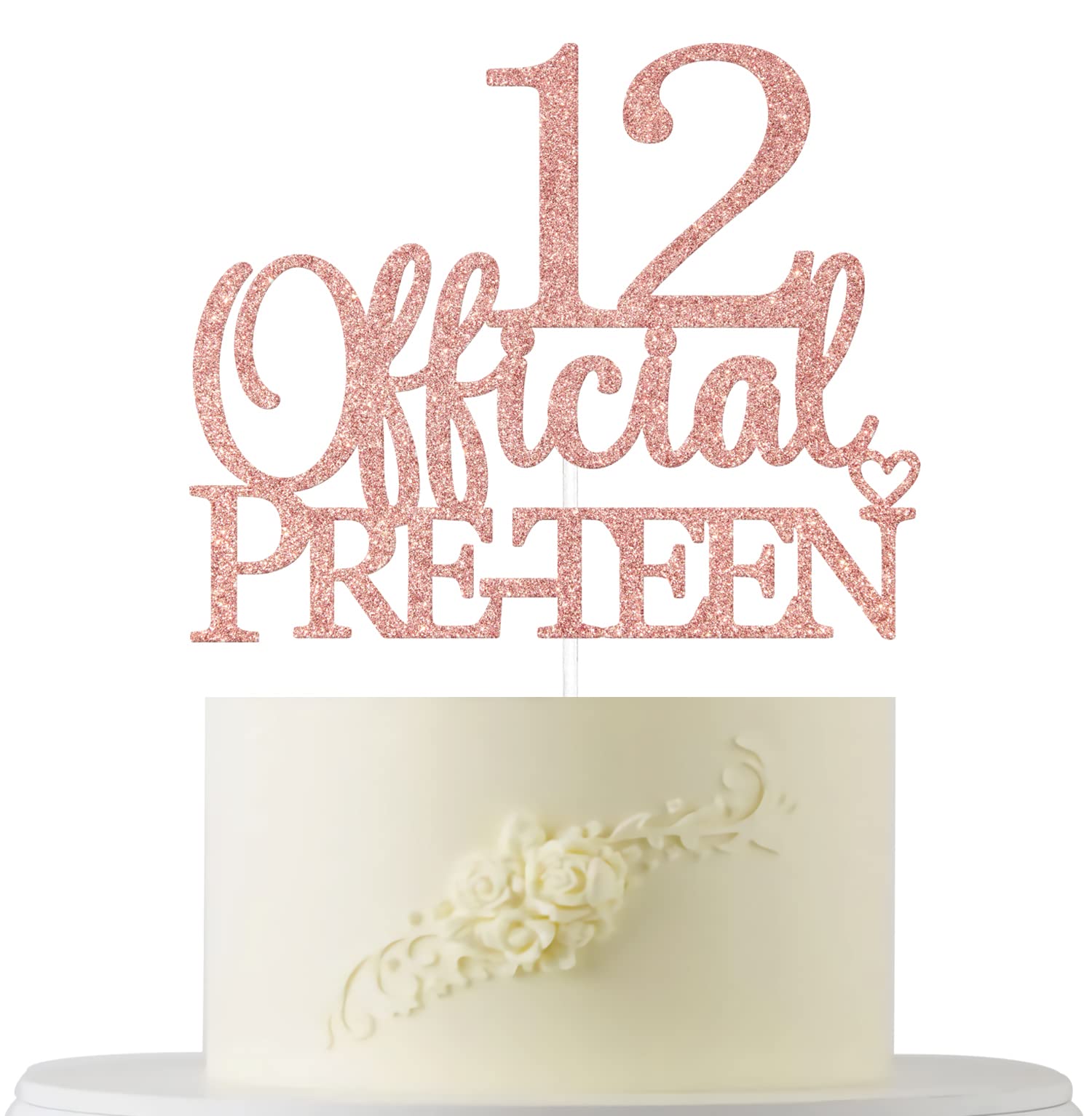 Official 12th Birthday Cake Topper - Happy 12th Birthday Cake Decorations - Rose Gold '12 & Fabulous' Party Decor - Cheers to 12 Years Cake Topper for Pre-Teens | Perfect for Birthday Cakes, Cupcakes & Party Desserts
