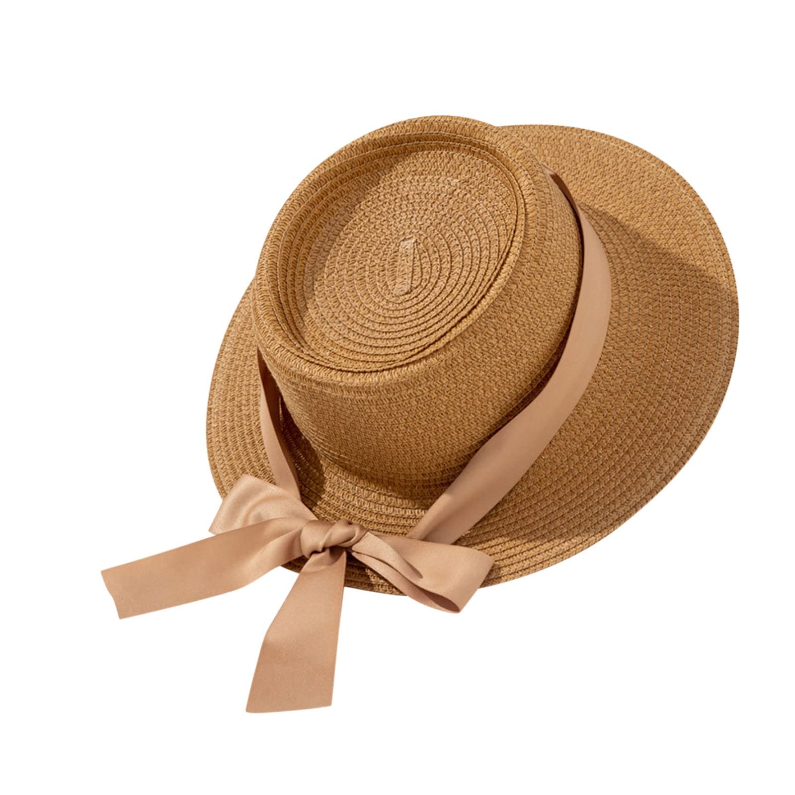 Women's Wide Brim Sun Hat with Bow Ribbon - UPF 50+ UV Protection Beach Hat for Women & Men - Perfect for Seaside Vacation, Summer Outings, and Outdoor Activities