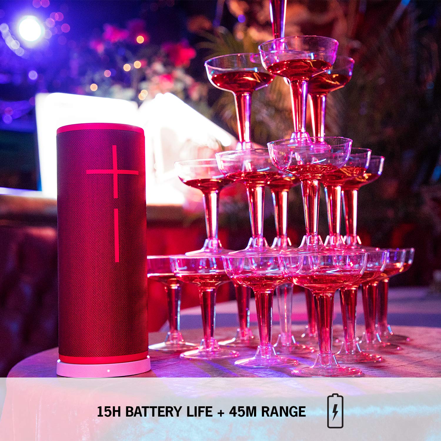 Ultimate Ears Boom 3 Wireless Bluetooth Speaker - 360° Sound, Waterproof & Shockproof, 15-Hour Battery Life with Powerup Charging Dock (2-Pack Bundle) - Perfect for Pool Parties, Beach Outings & Outdoor Adventures