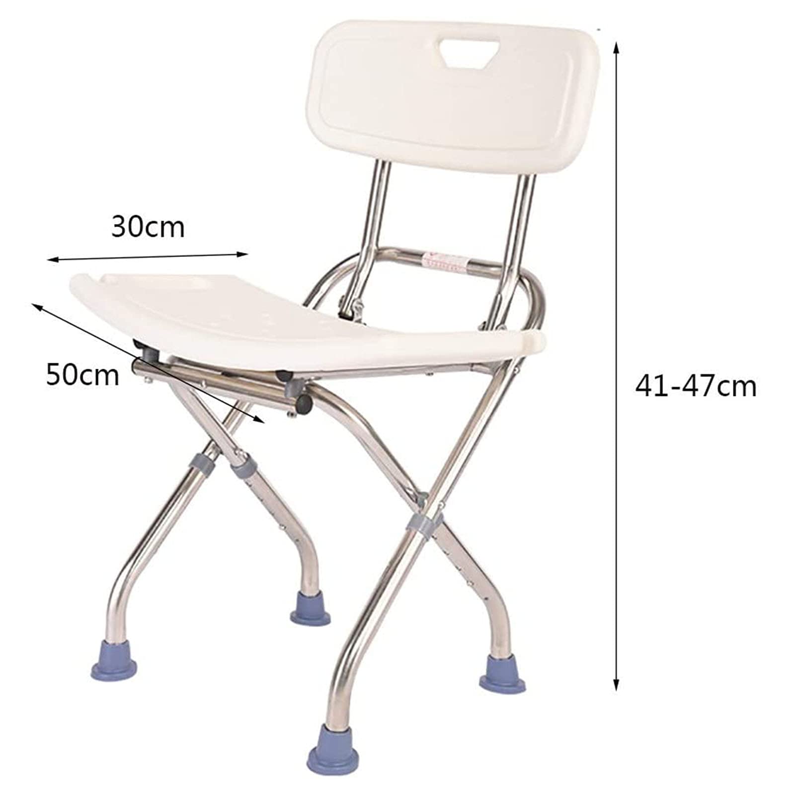 **Adjustable Folding Shower Chair with Removable Back & Arms - Lightweight Medical Spa Bathtub Seat Bench for Elderly & Disabled - Perfect for Bathroom Safety & Relaxation**
