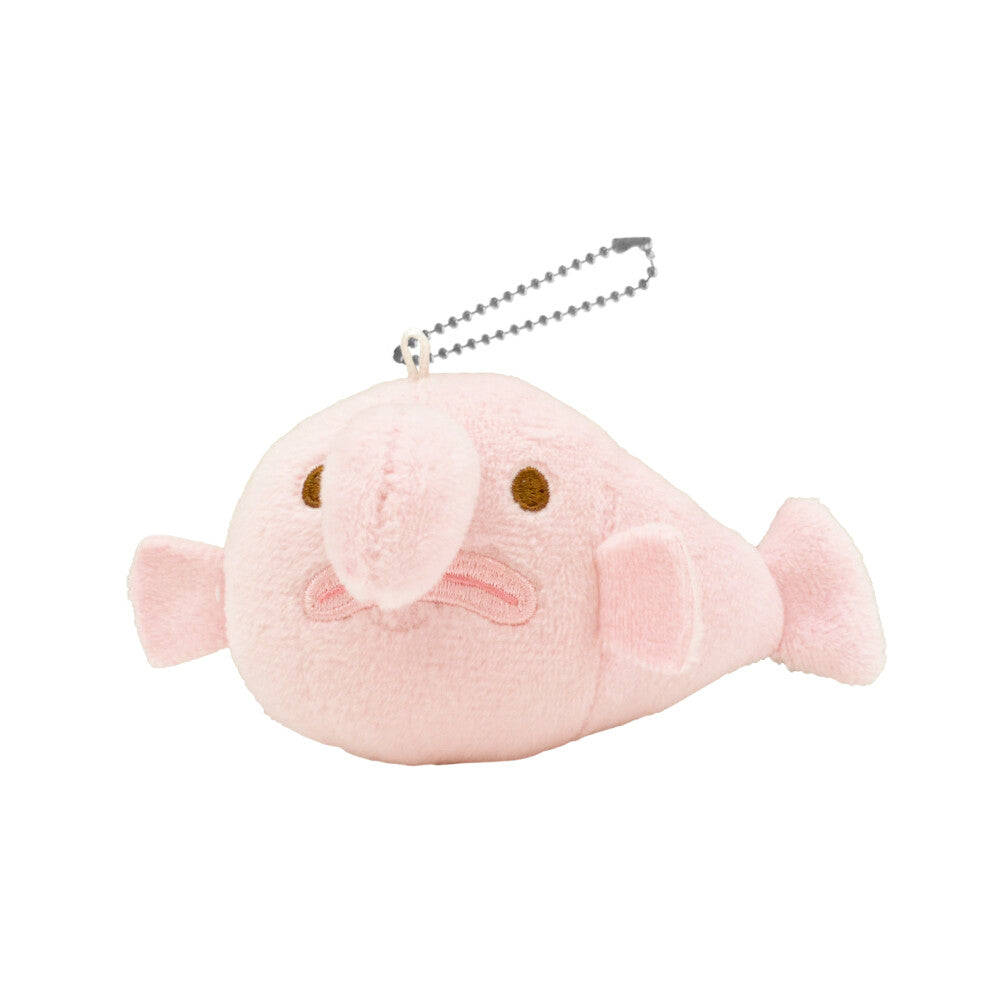 Cute Blobfish Plush Keychain - Soft Stuffed Animal Toy for Backpacks, Bags & Gifts - Adorable Deep Sea Creature Plushie for Kids & Adults