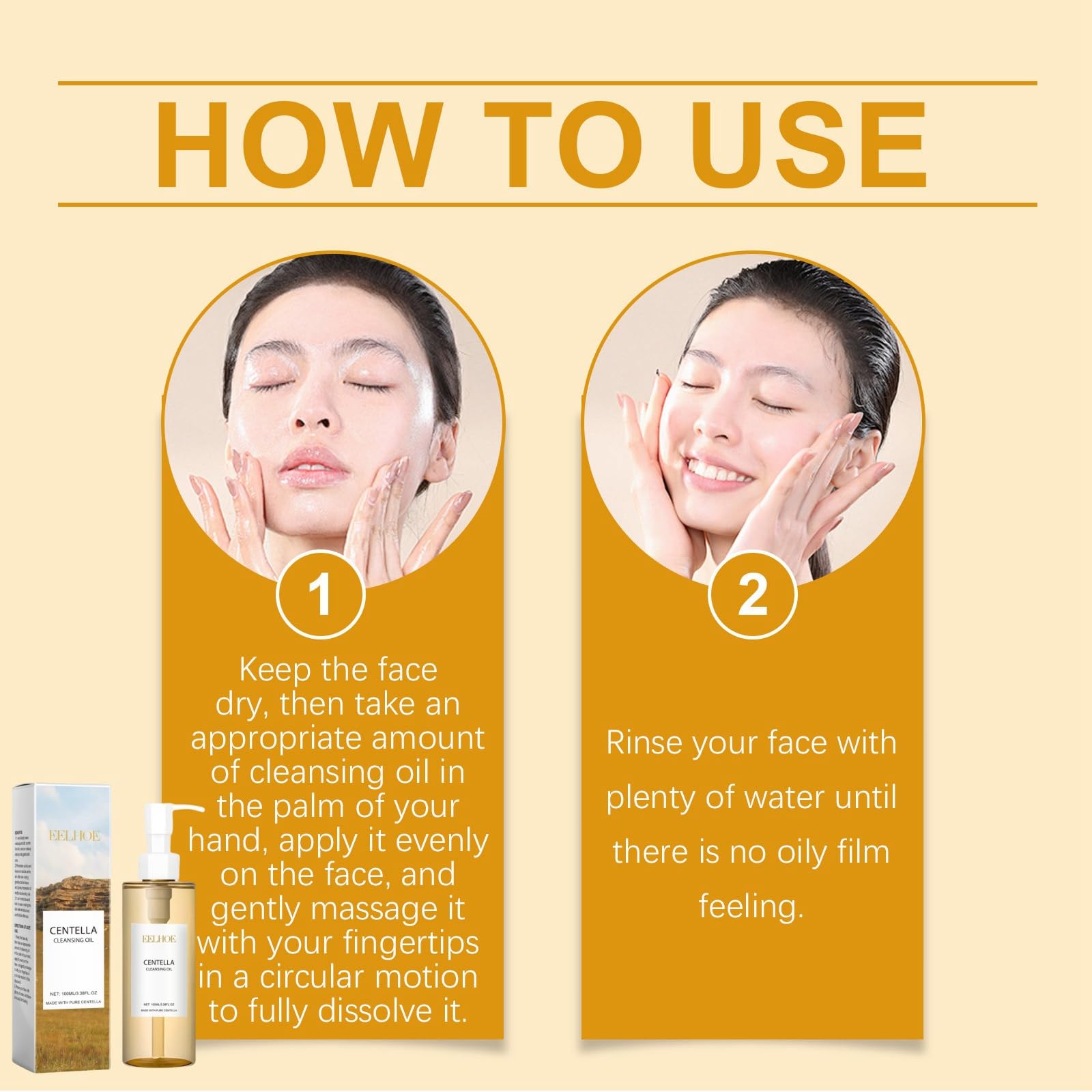 Centella Cleansing Oil for Face - Pore Control & Makeup Remover Oil Cleanser - Deep Cleansing & Hydrating Oil Based Facial Cleanser - Perfect for Daily Skincare & Gentle Makeup Removal