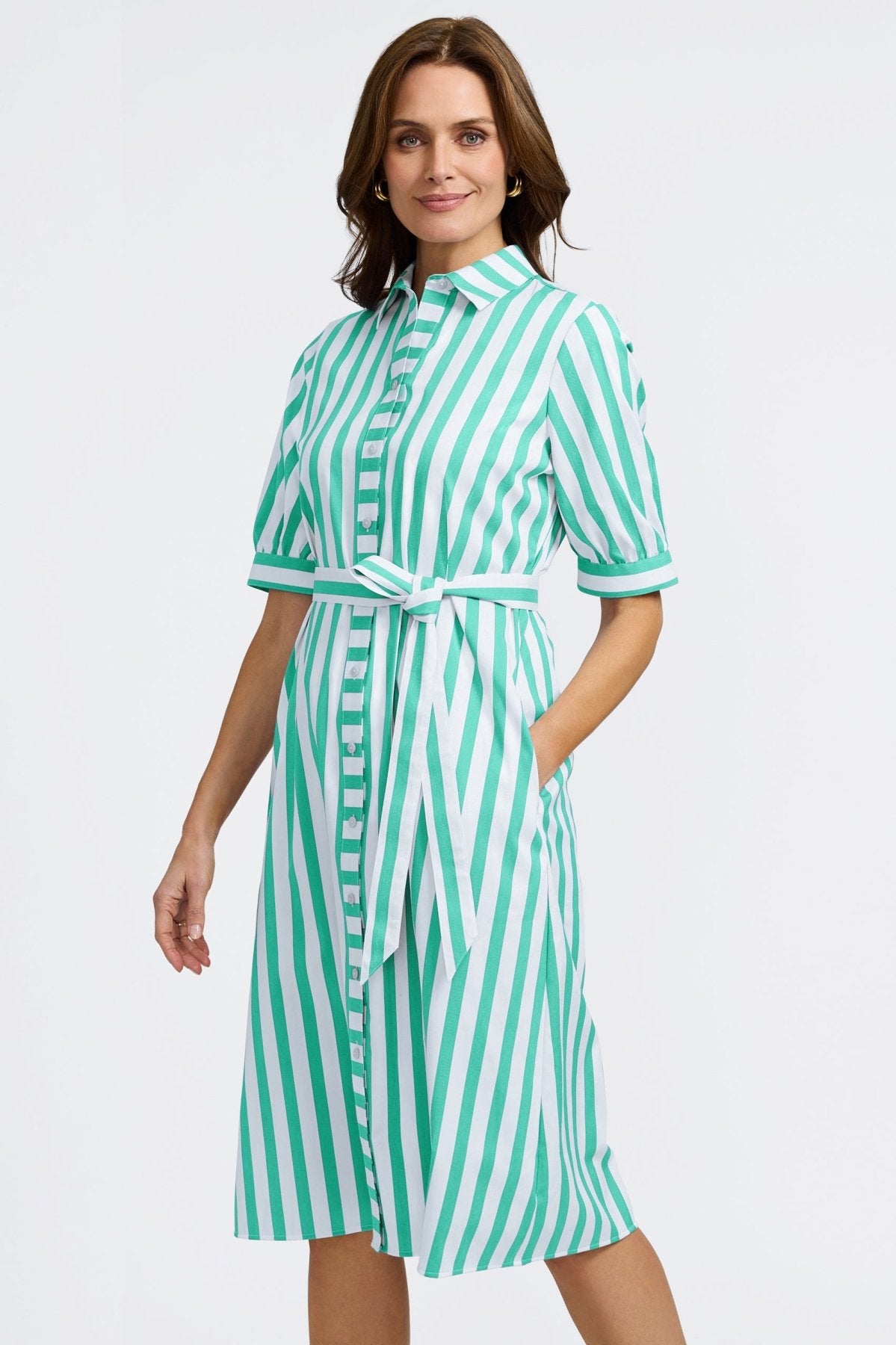 Kelly Green Springtime Stripe