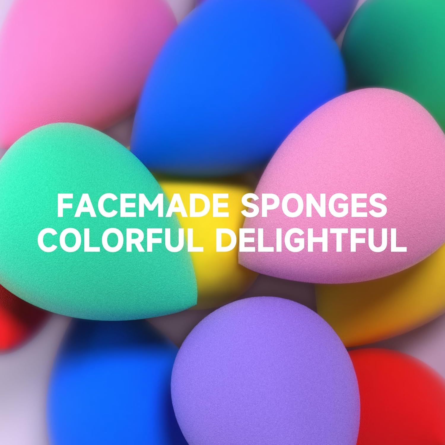 FACEMADE 6 Pcs Makeup Sponges Set - Latex Free Beauty Blenders for Liquid Foundation & Concealer - Multiple Colors - Perfect for Flawless Makeup Application & Blending