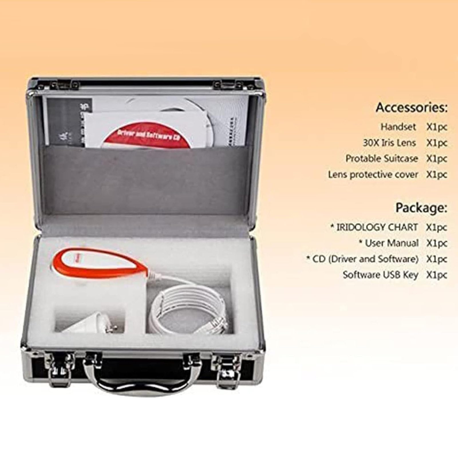 LSHFYV 5.0MP USB Iridology Camera with 30X Iris Lens & Analysis Software - Professional Iris Analyzer for Eye Health Diagnosis - Perfect for Naturopaths, Holistic Practitioners and Alternative Medicine Clinics