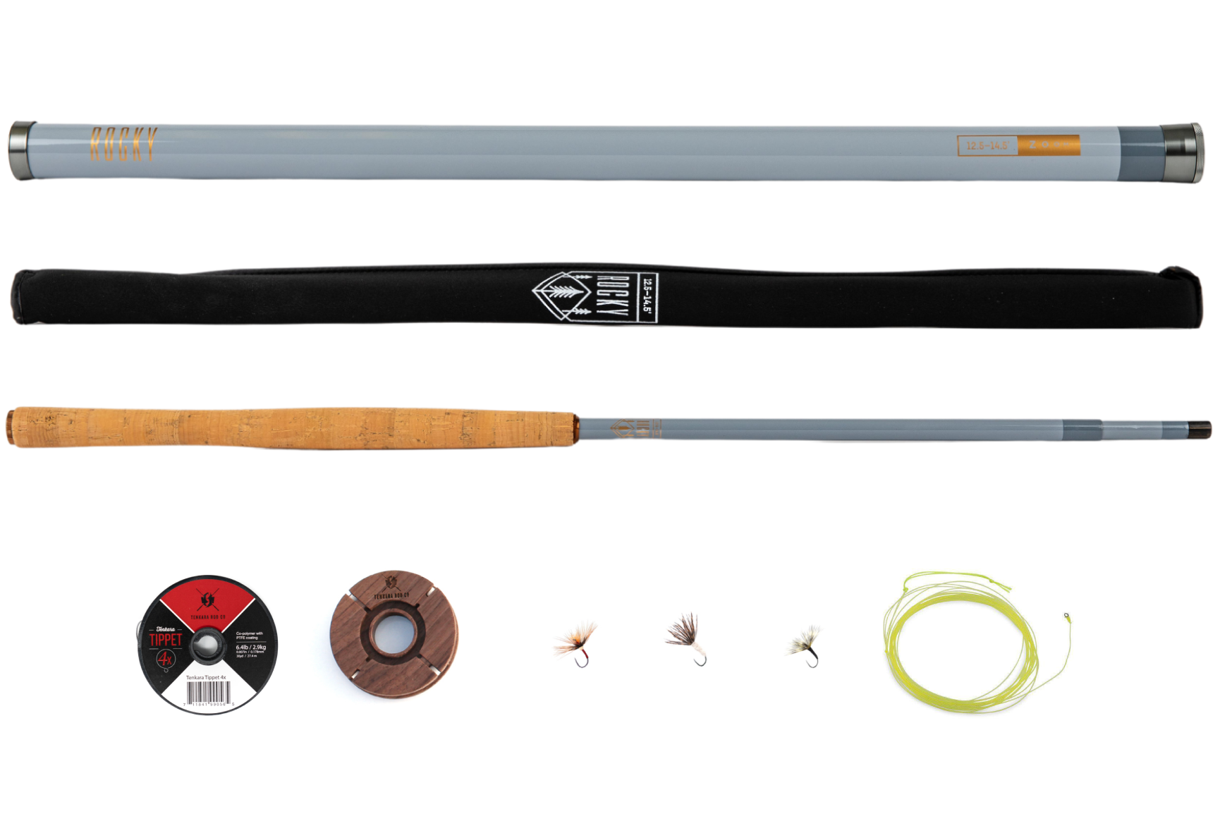 Rocky Rod Package - Premium Fishing Rod Set for Bass, Trout & Saltwater Anglers - Perfect for Freshwater & Ocean Fishing Adventures