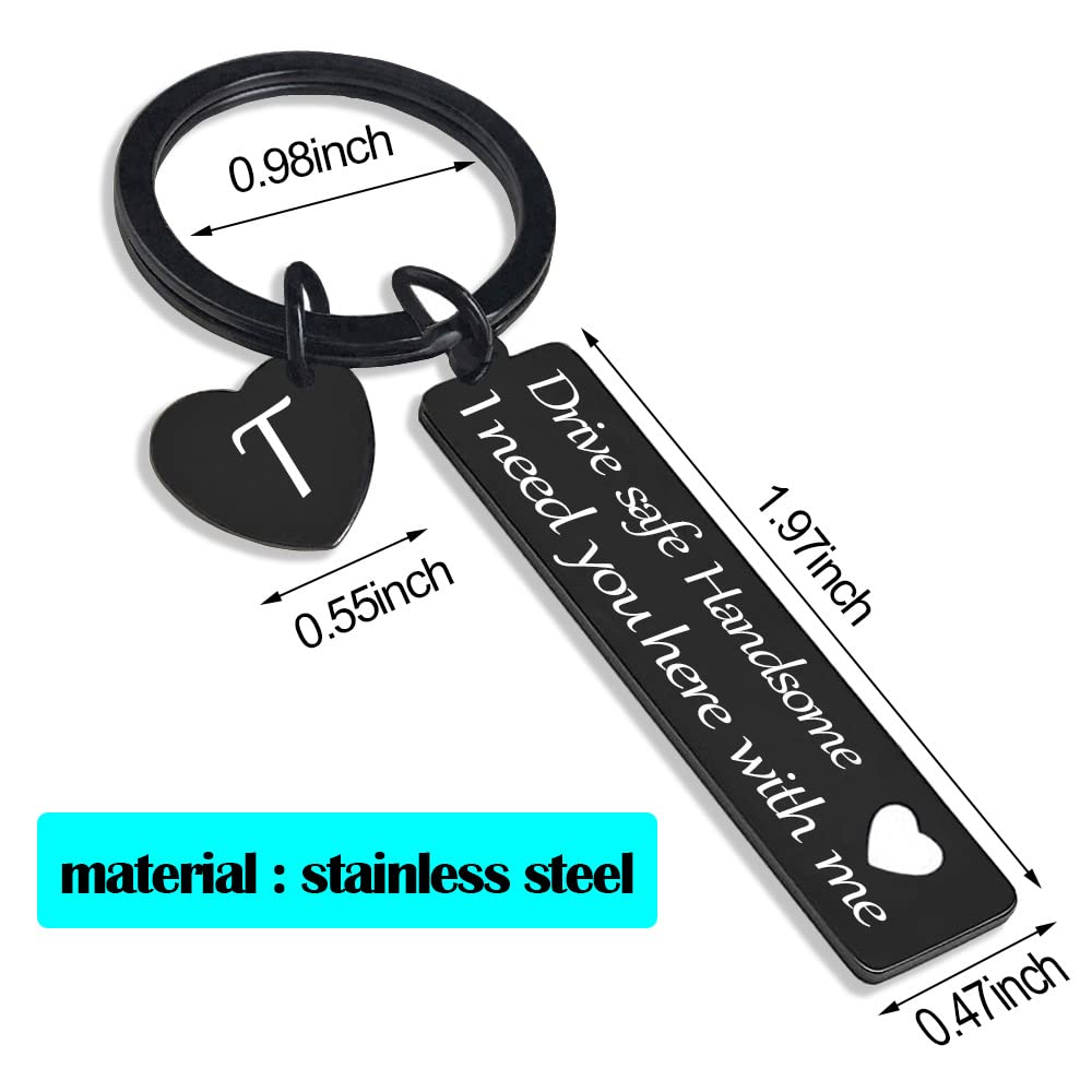 Drive Safe Keychain - Thoughtful Gift for Boyfriend, Husband, Men - Valentine's Day, Anniversary, Christmas Present - Perfect for Car Keys, Travel & Everyday Use