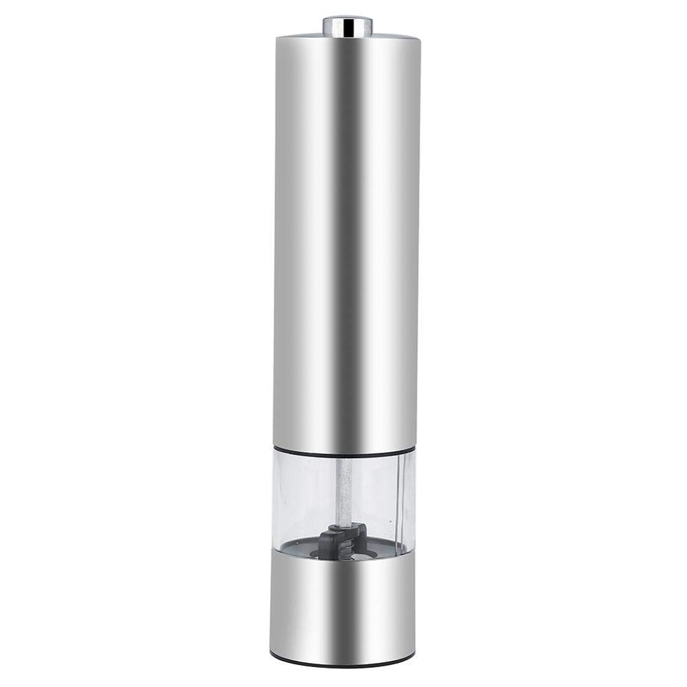 Premium Stainless Steel Electric Salt and Pepper Grinder Set - Adjustable Battery-Powered Kitchen Mill with Ceramic Blades - Perfect for Cooking, Dining, and Gourmet Meal Preparation