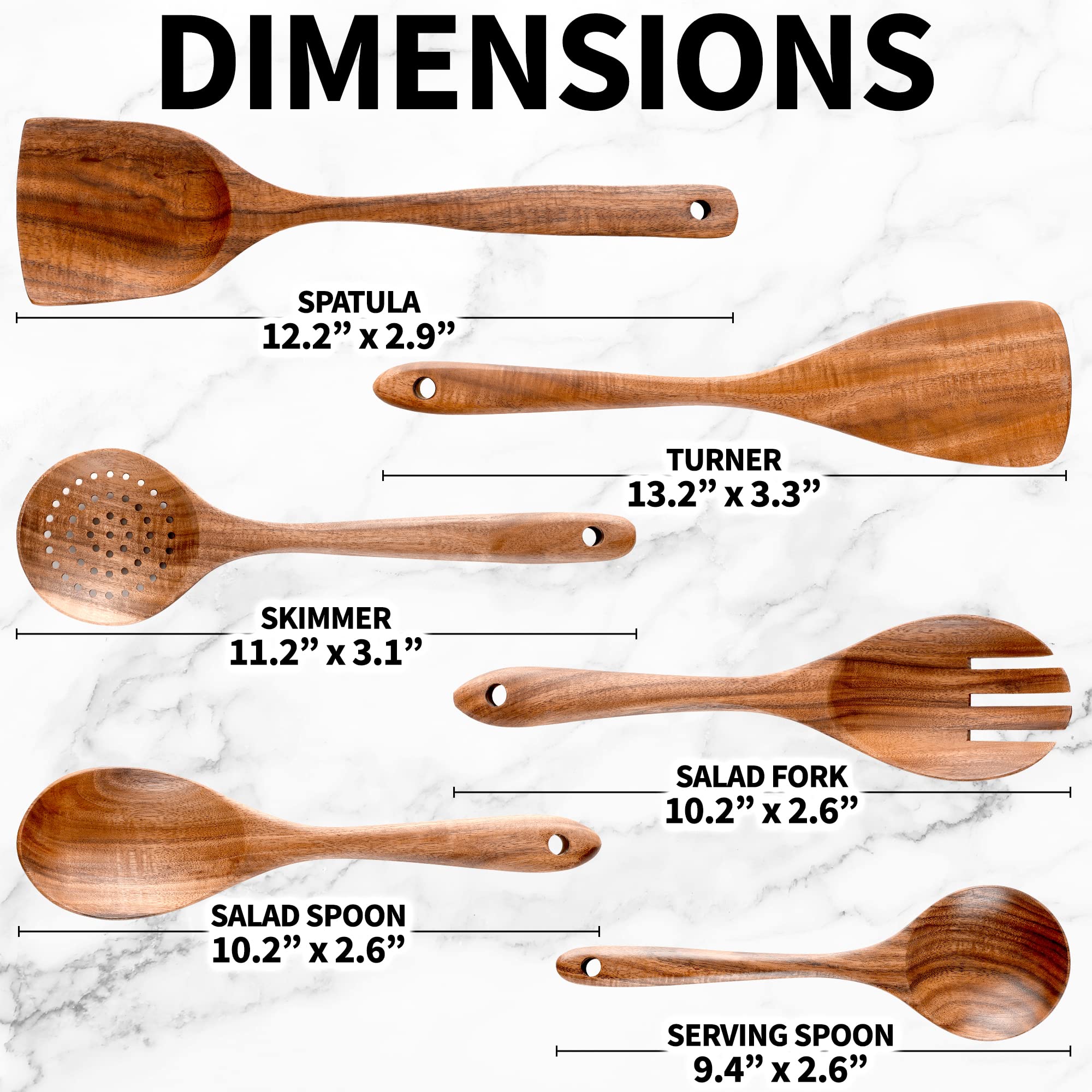 Premium Cast Iron Orange Juice Squeezer - Heavy Duty Citrus Juicer for Lemons, Limes & Oranges with 6-Piece Wooden Spoon Set - Perfect for Fresh Juice, Cocktails & Home Cooking