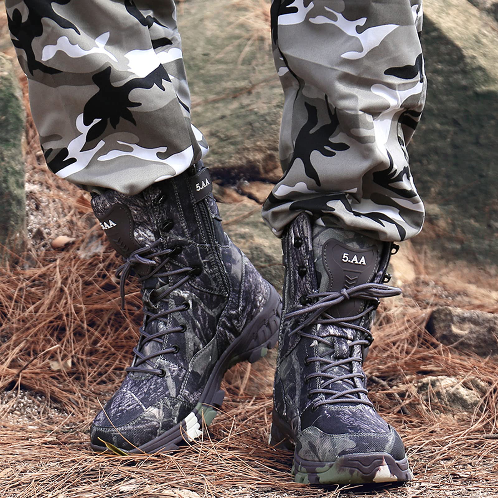 Men's Tactical Boots - Military Combat Hiking Boots for Outdoor Trekking, Mountaineering & Backpacking - Durable Commando Boots for Adventure & Survival Scenarios
