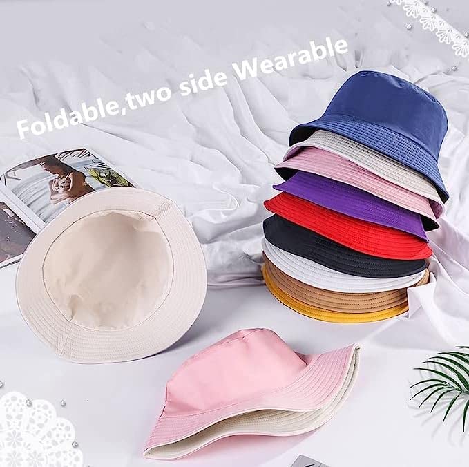 ASD Accessories Unisex Cotton Fisherman Bucket Hat - Summer Beach Fishing Sun Cap for Men & Women - Perfect for Outdoor Adventures, Travel, and Casual Wear