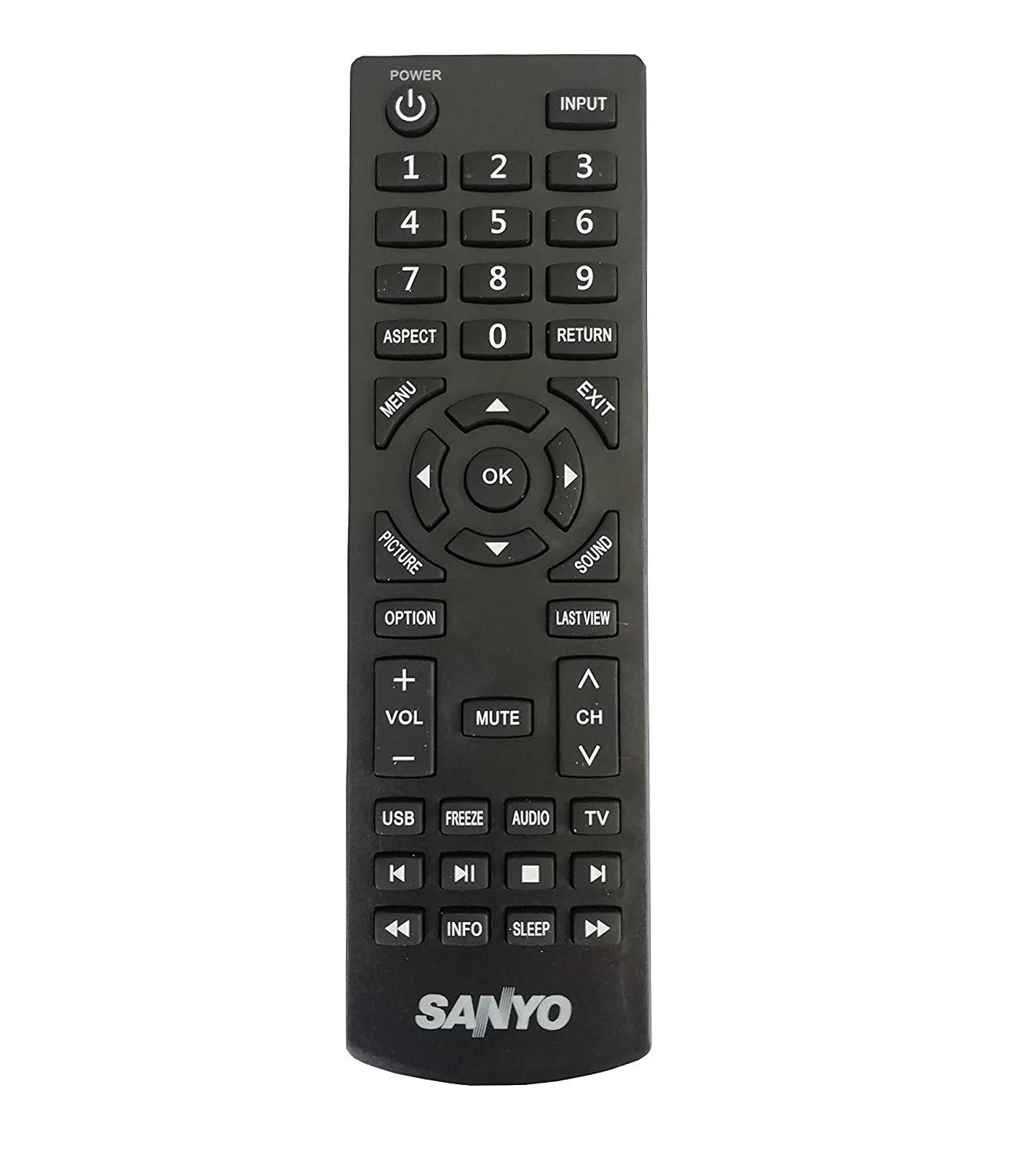SHIELDGUARD® Replacement Remote Control for Sanyo LED/LCD TV Model 111 - Universal TV Remote Compatible with Sanyo Smart TVs - Perfect for Home Entertainment & Living Room Use