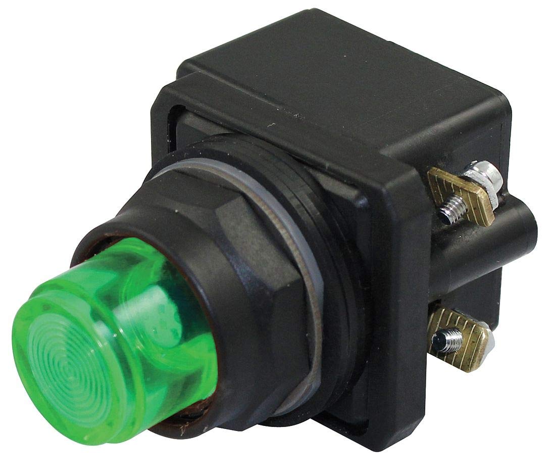 Dayton 30mm Pilot Light Complete with LED Lamp, 24VAC/DC Voltage, Pressure Plate Terminal Connection - 30G387 for Industrial Control Panels and Machinery