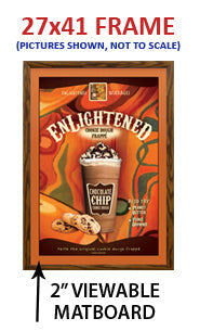 Premium 27x41 Wood Snap Frames for Posters - 2 Wide Matboard Included - Perfect for Art Displays, Home Decor & Office Presentations