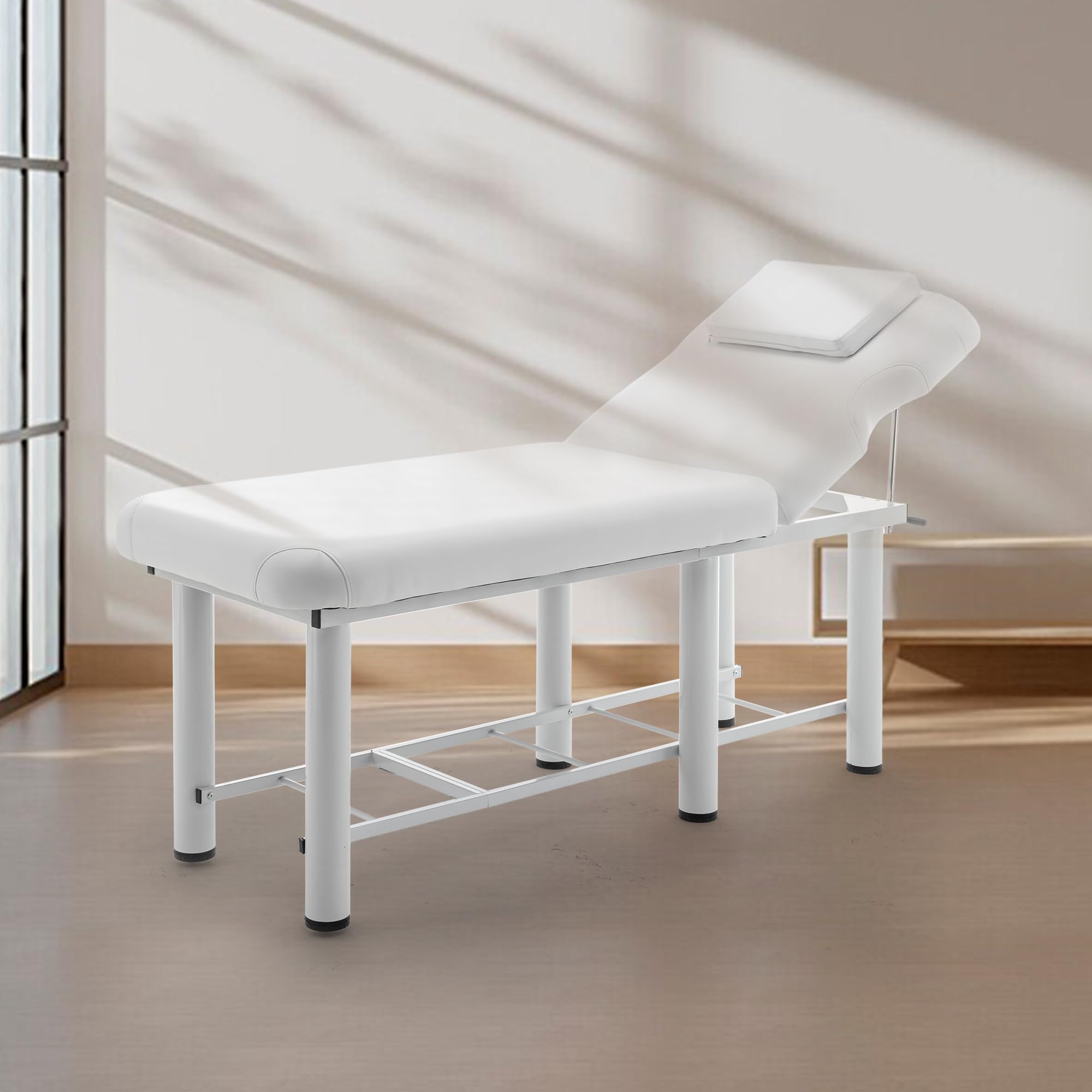 Professional 73 Inch Massage Bed with Adjustable Backrest & Removable Headrest - Heavy Duty Steel Frame Salon Treatment Table for Physical Therapy, Spa, Facial - Perfect for Clinics, Salons & Home Use