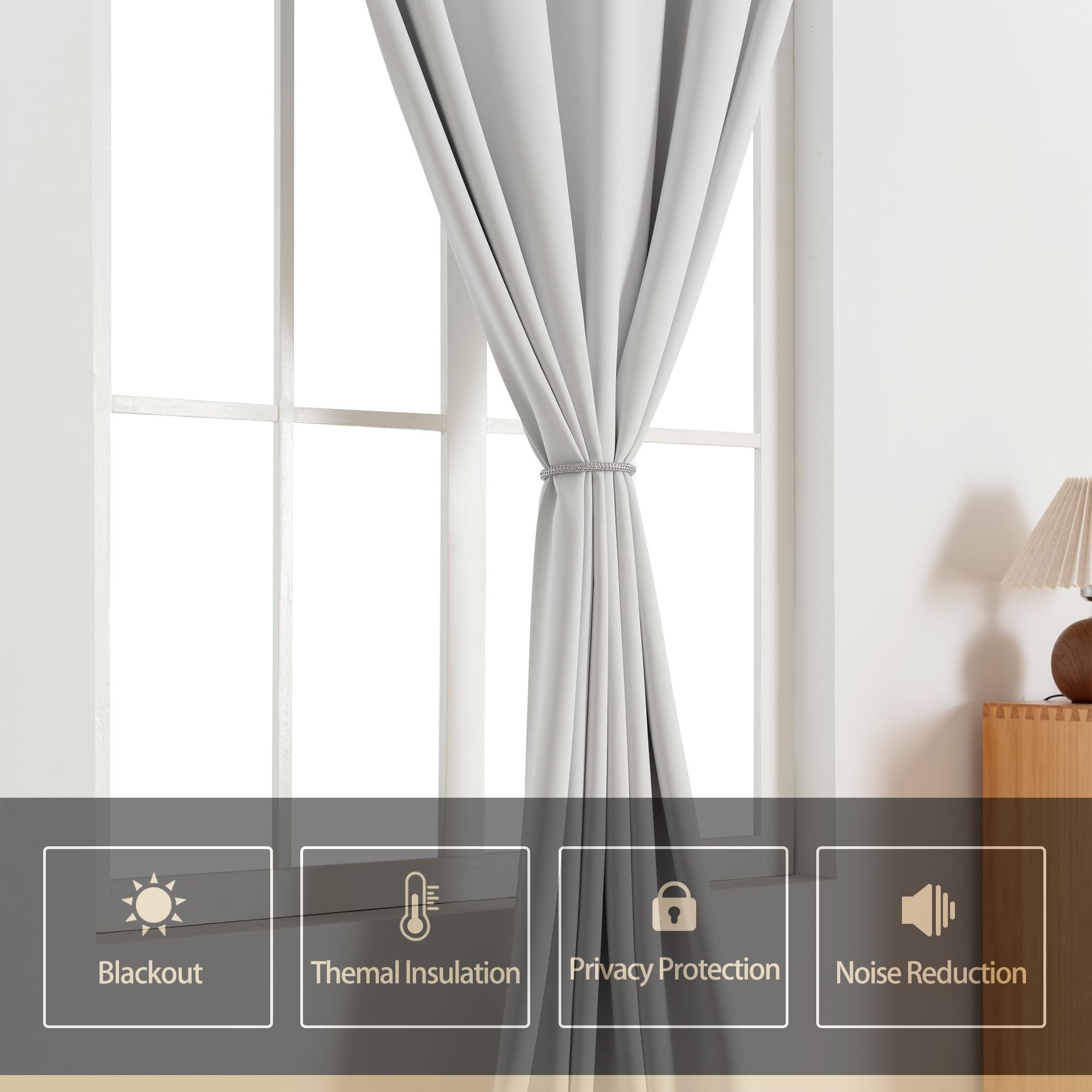 Thermal Insulated Blackout Curtains with Rod Pocket - Floral Style Room Darkening Drapes for Living Room, Bedroom, Kitchen (Dark Green Tree, 52x84 Inches) - Perfect for Privacy, Light Control & Energy Efficiency