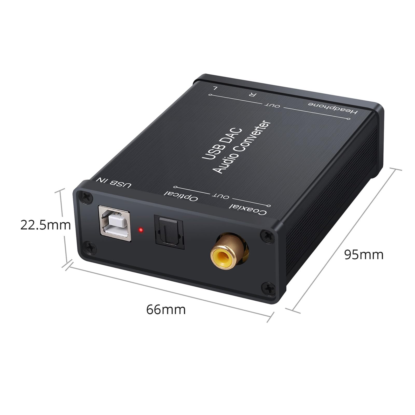 USB Sound Card DAC Converter with Coaxial/Optical Digital Output for Windows, Mac, and More - Ideal for Home Theater, Gaming, and Studio Recording
