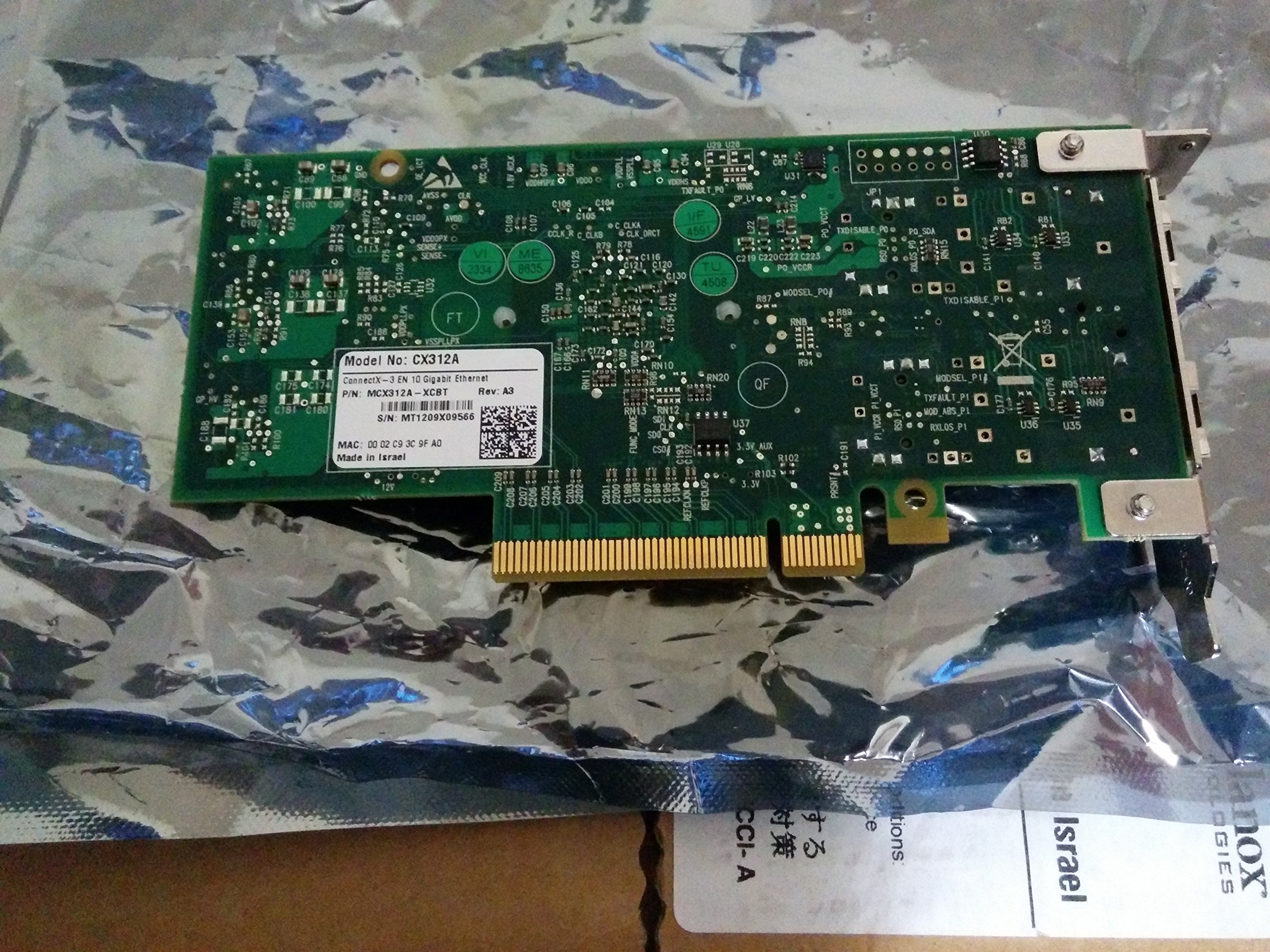 Mellanox MCX312A-XCBT ConnectX-3 10Gbps Ethernet Adapter Card - Single/Dual SFP+ Ports for Servers & Workstations - High-Speed Network Connectivity for Data Centers, Cloud Computing & Enterprise Networks