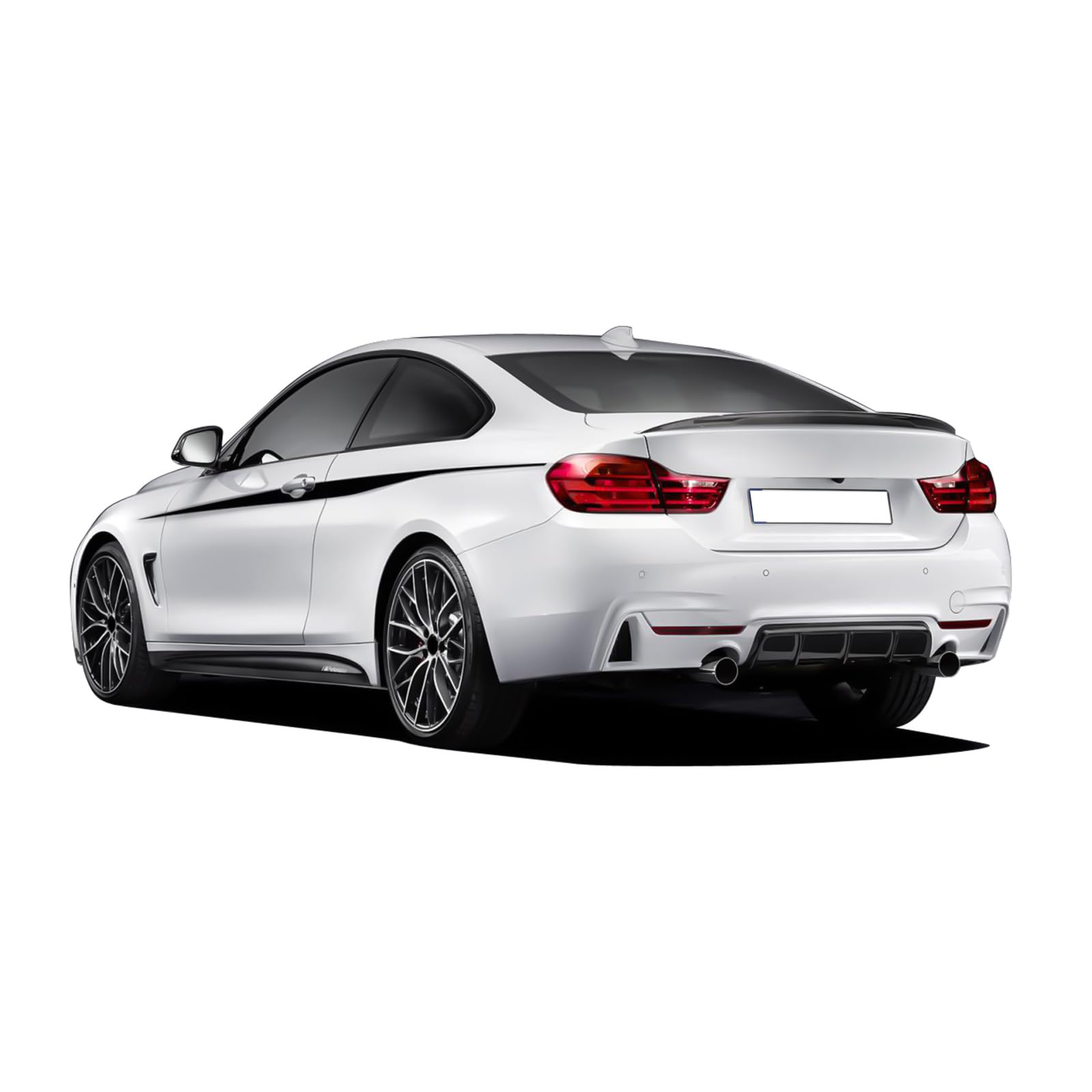 IKON MOTORSPORTS Rear Diffuser for 2014-2020 BMW 440i & 440i xDrive M Performance - Carbon Fiber Rear Bumper Lip Spoiler with Dual/Single Exhaust Options - Perfect for Car Upgrades & Street Racing