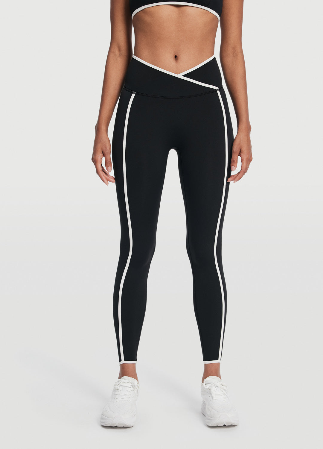 High Waist Crossover Leggings for Women - Tummy Control Yoga Pants - Comfortable Workout & Lounge Wear for Running, Gym, and Everyday Use