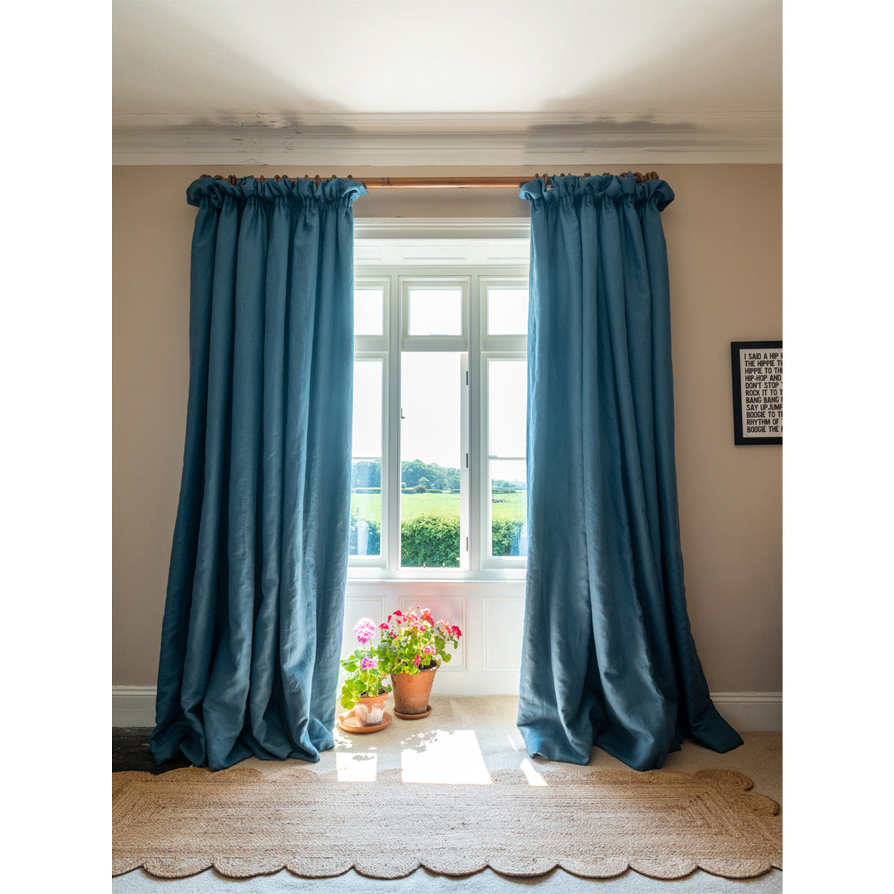 Hand-Dyed Linen Fabric in Denim Blue - Premium Quality for DIY Sewing, Quilting & Home Decor Projects | Isabella Collection