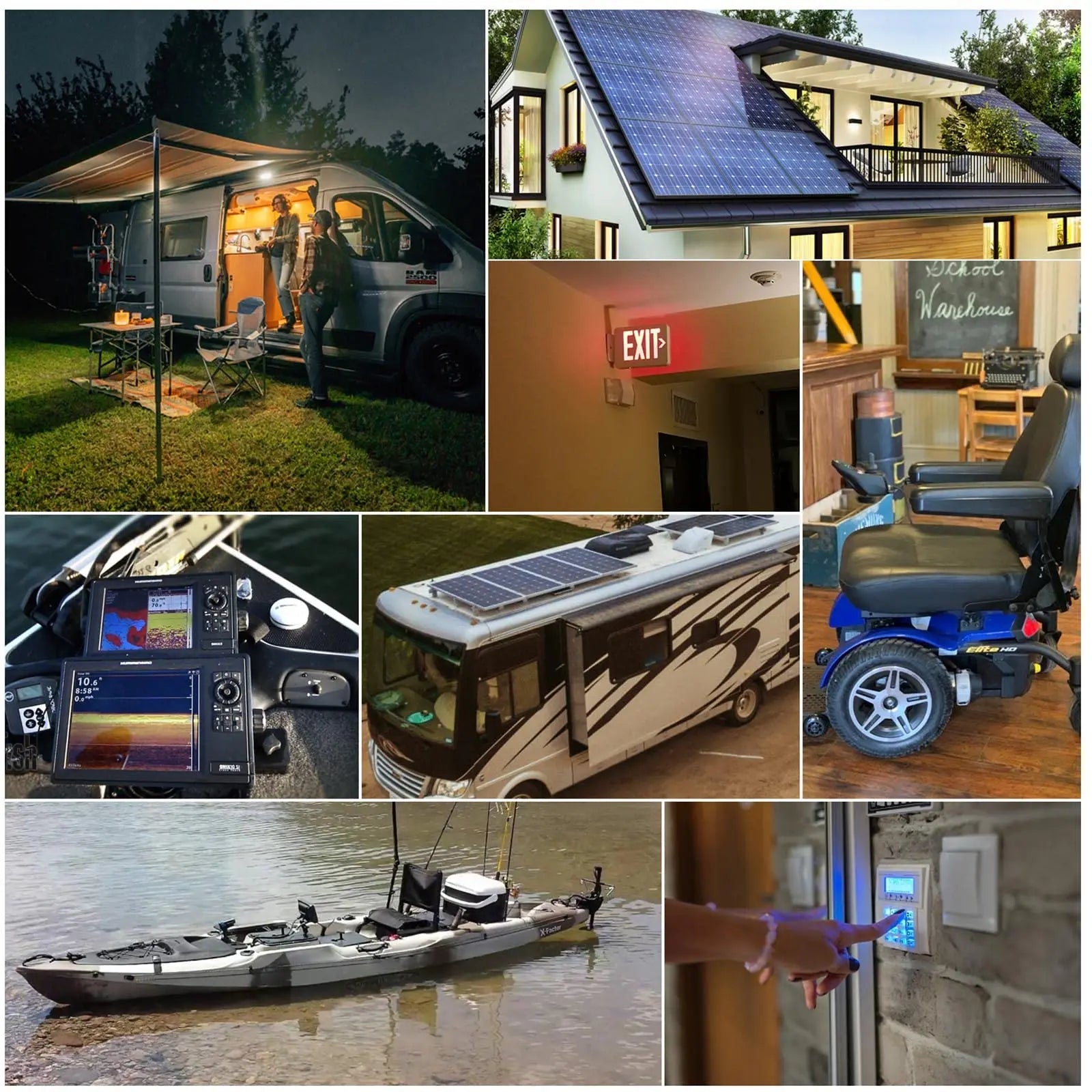 WEIZE 12V 200Ah 2560Wh LiFePO4 Deep Cycle Lithium Battery - Perfect for Solar Power Systems, RVs, Marine & Off-Grid Applications