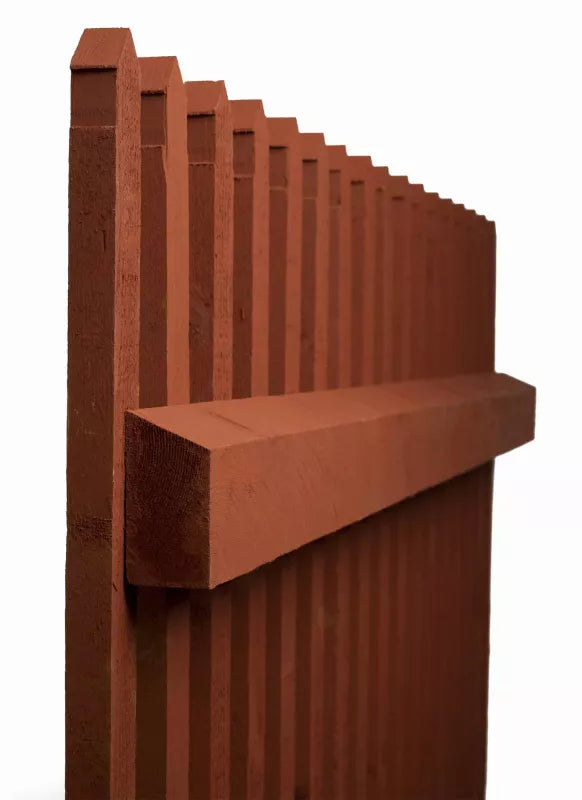Premium Falu Red Painted Fence Panel - Ready-to-Install 1750 x 1180 mm Spruce Wood Section - Perfect for Garden Borders, Backyard Privacy, and Scandinavian-Style Outdoor Decor