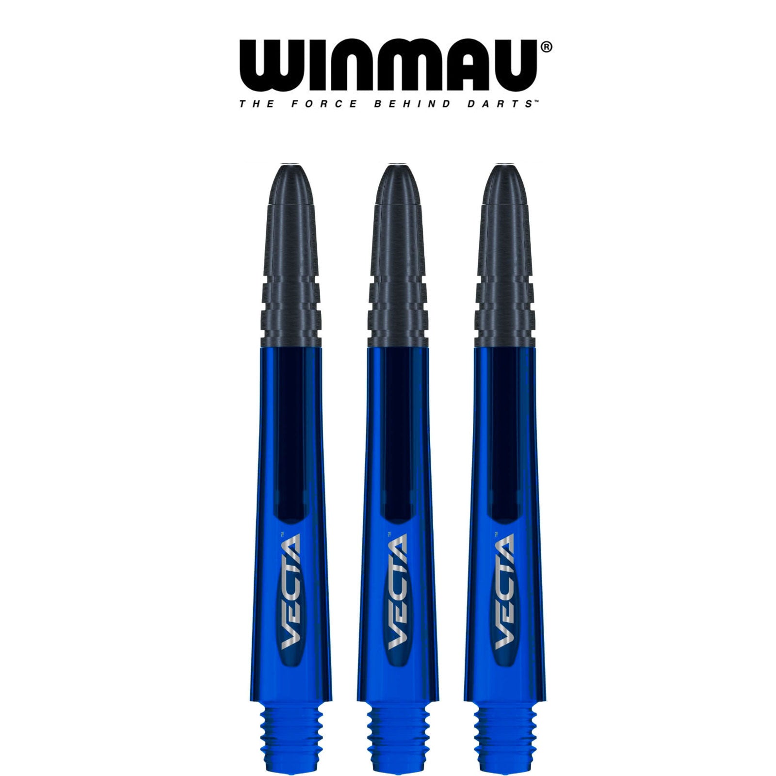 WINMAU Vecta Composite Dart Shafts - Medium Blue (2 Pack) | Professional Dart Accessories for Steel Tip & Soft Tip Darts | Perfect for Bars, Tournaments & Home Practice