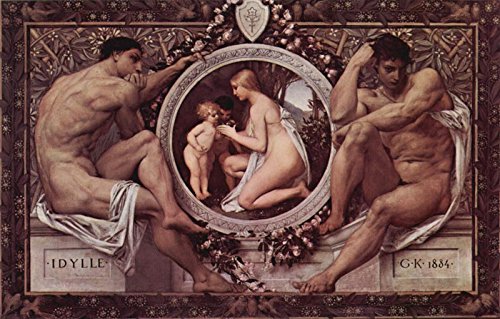 Gustav Klimt Idyll Wall Decal - Removable Peel & Stick Art Sticker (14