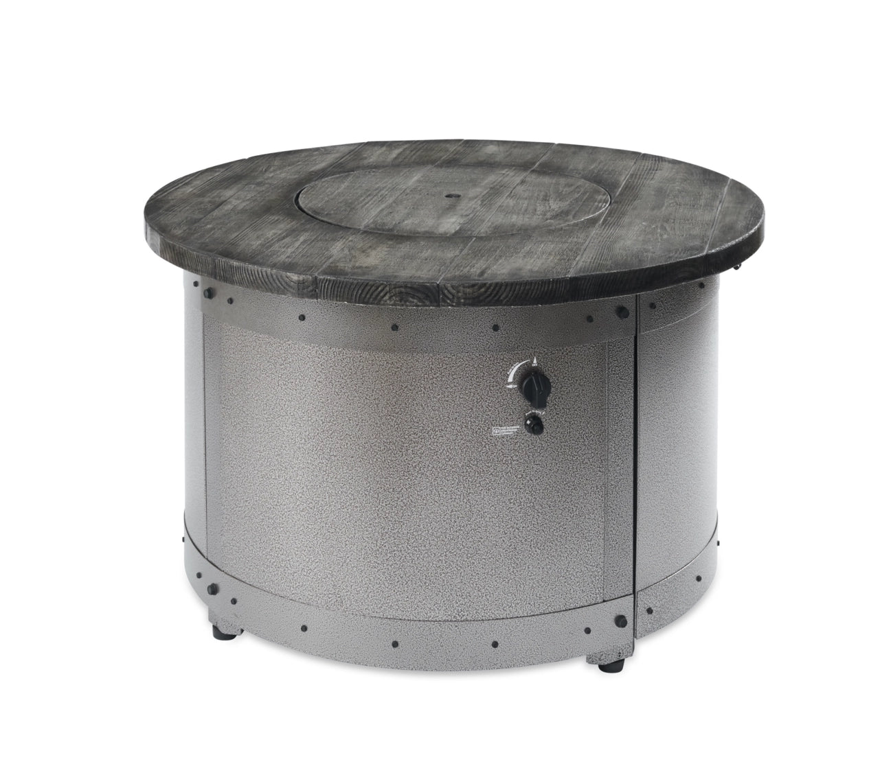 The Outdoor Greatroom Company Edison Round Gas Fire Pit Table - Outdoor Patio Heater for Backyard, Deck, and Garden - Perfect for Entertaining and Relaxing