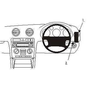 ClicOn No Holes Right Hand Dash Mount for Audi A3 (2003-2012) & Audi A3 S3 (2003-2013) - Perfect for GPS, Phone Holders & Car Accessories - Secure Installation Without Drilling Holes