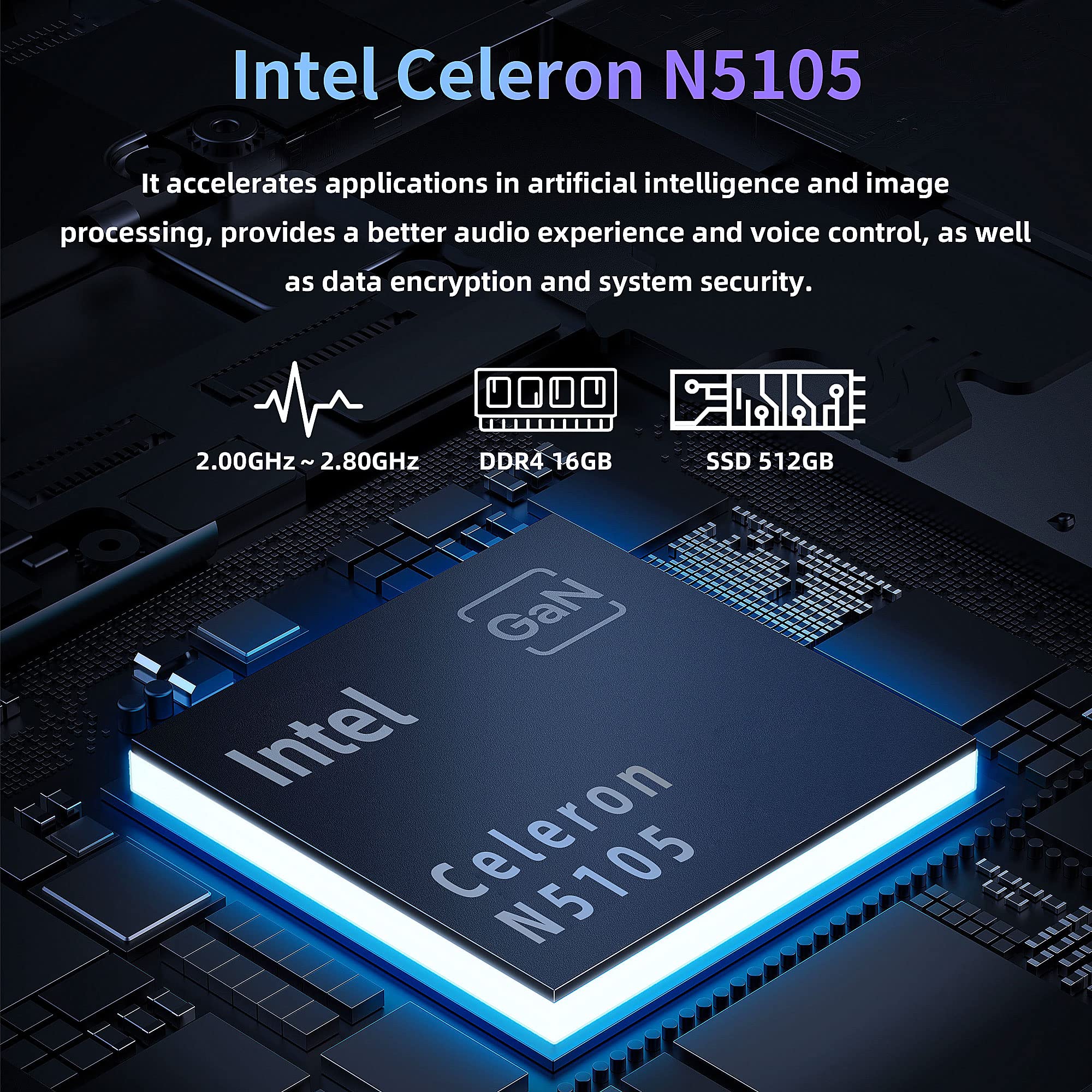 4-in-1 Convertible Laptop with Windows 11 Pro & Office 2019 - 14