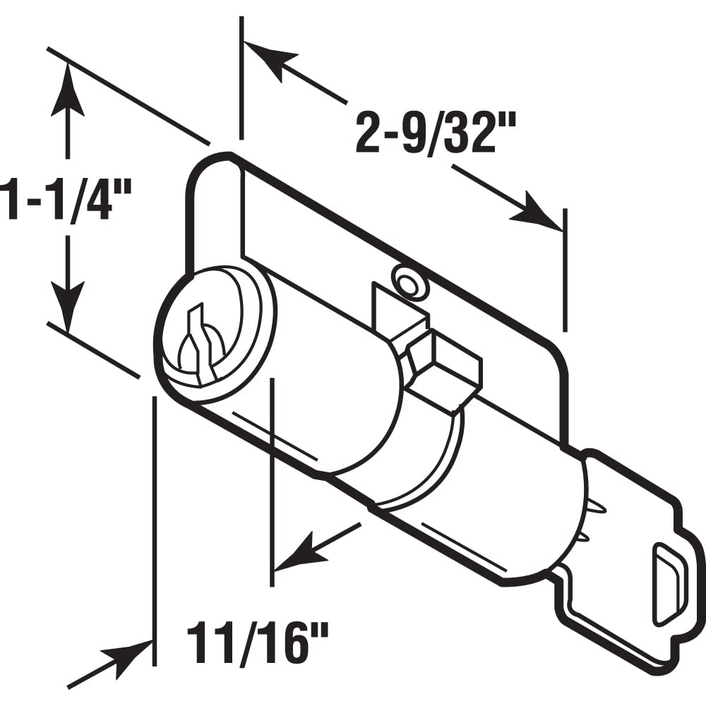 Prime-Line K 5061 Chrome Kwikset Storm & Security Door Mortise Double Lock Cylinder - Single Pack | High Security Deadbolt Replacement for Exterior Doors | Perfect for Homes, Offices & Storm Shelters