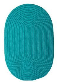 Turquoise 2 ft. x 3 ft. Braided Area Rug - Non-Slip Boho Chic Floor Mat for Living Room, Bedroom, or Dorm Decor