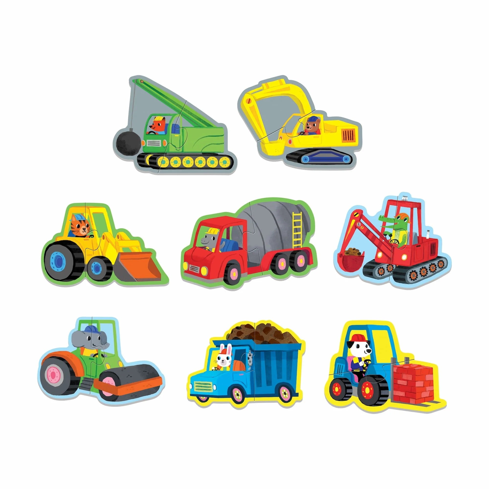 My First Construction Site 2-Piece Toddler Puzzles - Educational Building Toy for Early Learning & Fine Motor Skills Development | Perfect for Preschool Playtime & Parent-Child Bonding Activities