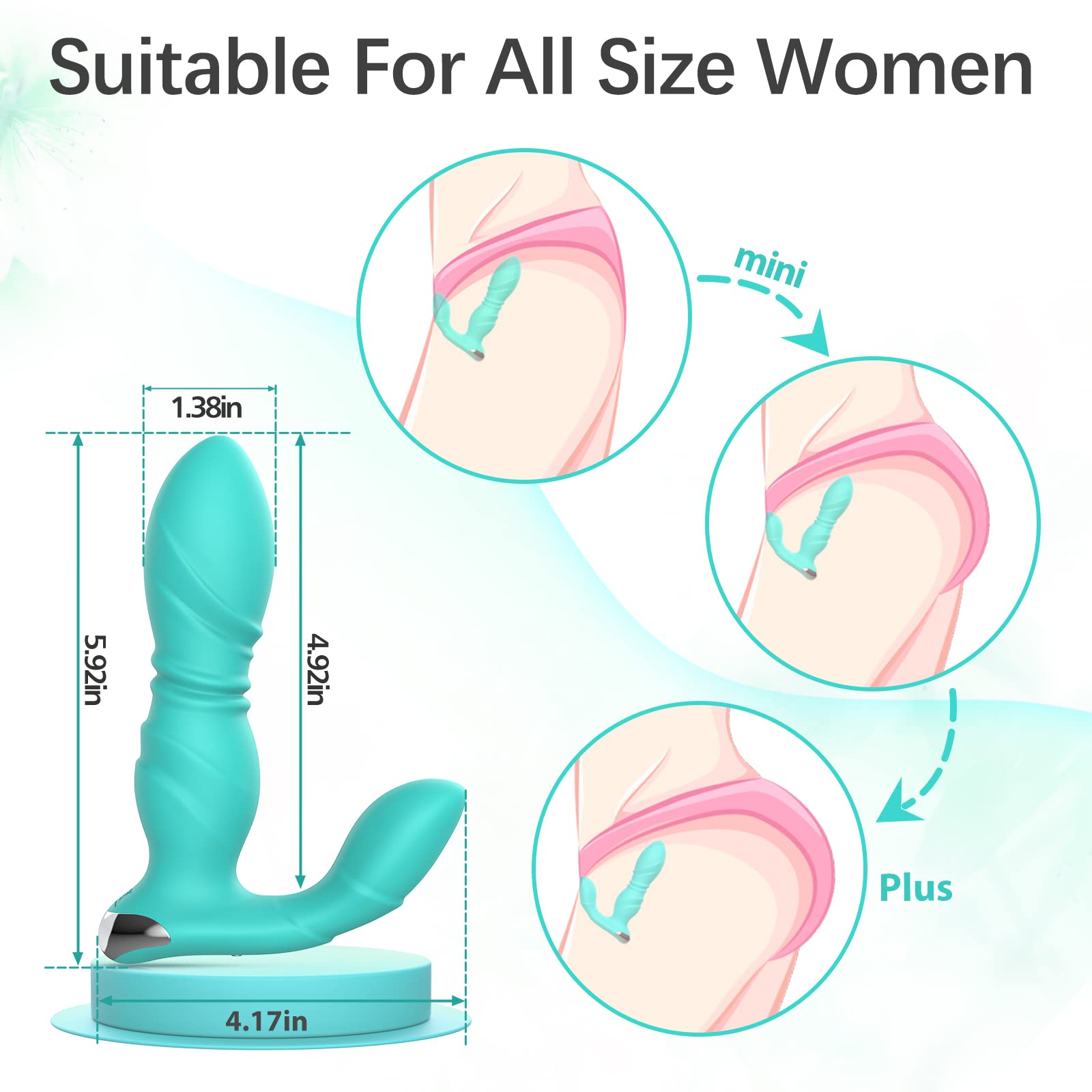**Wearable Thrusting Dildo for Women - App & Remote Control Vibrator with 9 Powerful Modes, Strapless Strap-On & Clitoral Stimulation - Best Adult Sex Toys for Couples & Solo Play - Perfect for Public Play & Roleplay**