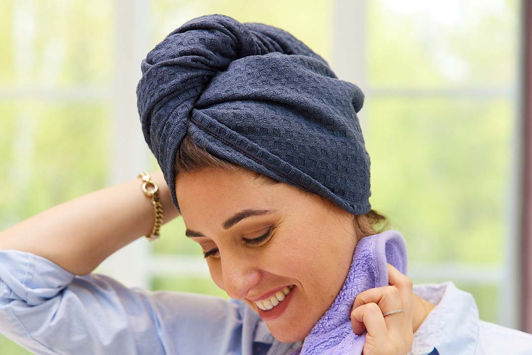Soft Waffle Weave Hair Towel Wrap for Women & Men - Quick Dry Microfiber Hair Turban for Wet Hair - Perfect for Post Shower, Salon, Gym & Travel