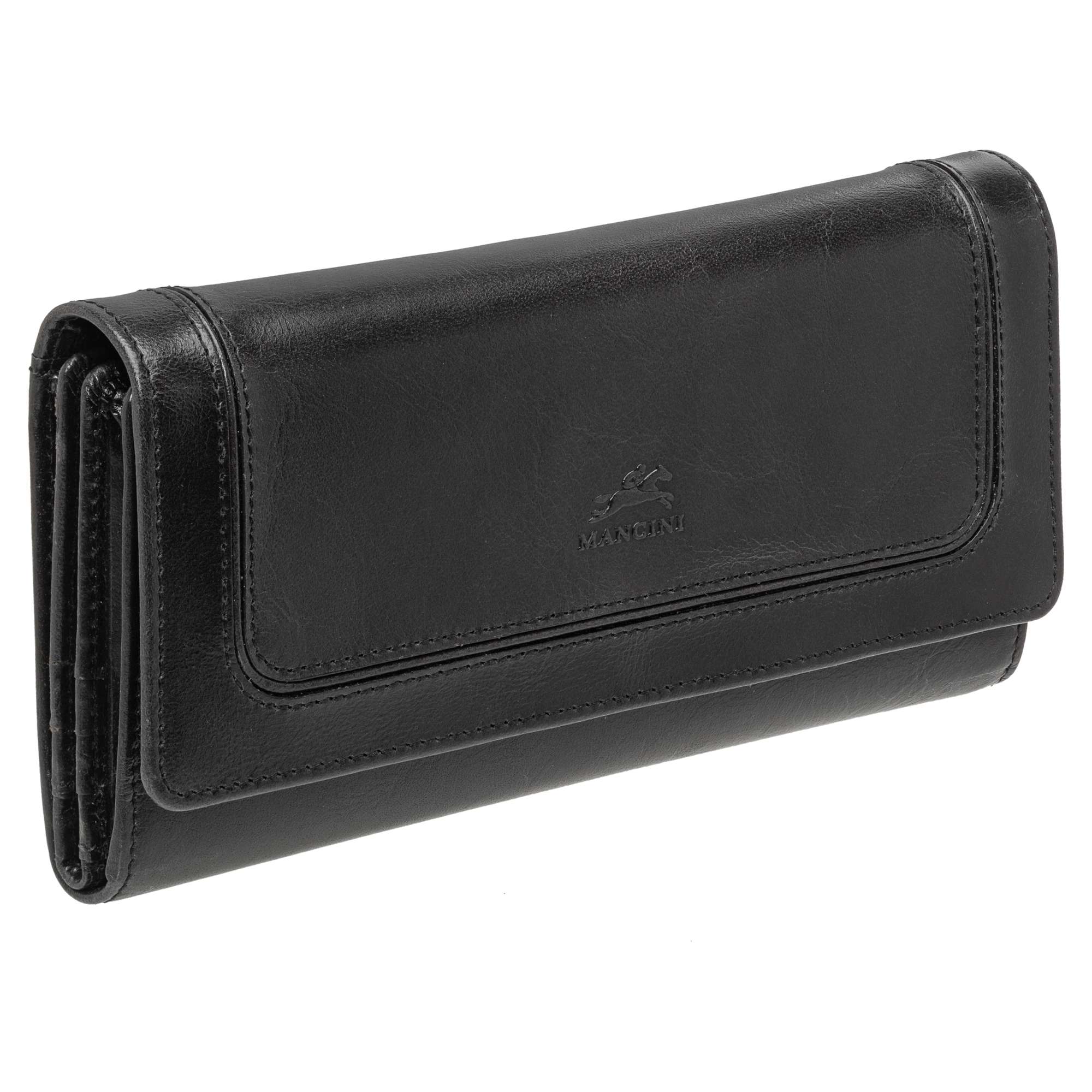Mancini South Beach RFID Blocking Secure Quadruple Fold Wallet for Men - Slim Minimalist Design for Travel, Business & Everyday Use
