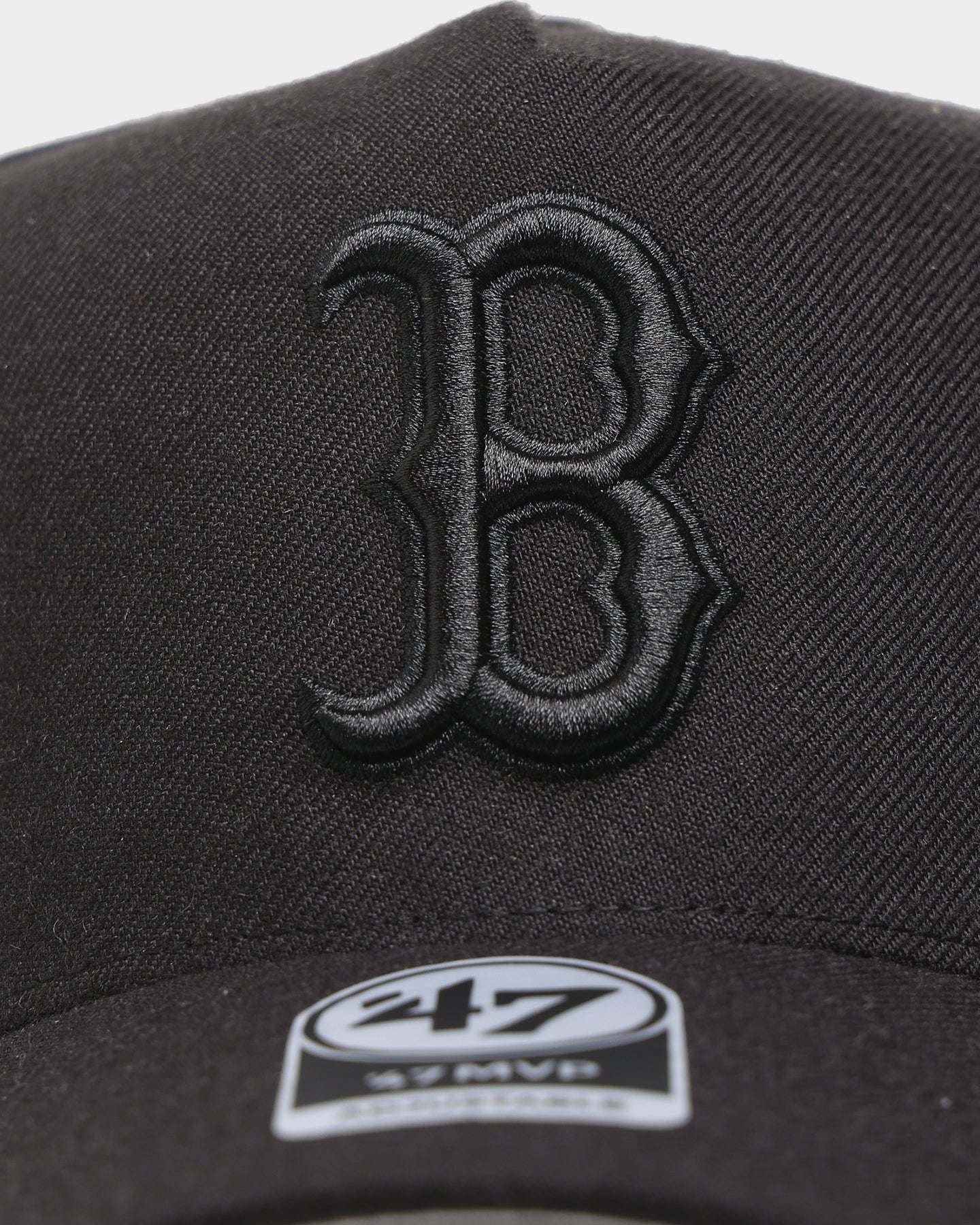 47 Brand Boston Red Sox 'Black/Black' MVP DT Snapback Hat - Adjustable Baseball Cap for Men & Women - Perfect for Sports Fans, Casual Wear & Game Day Outfits