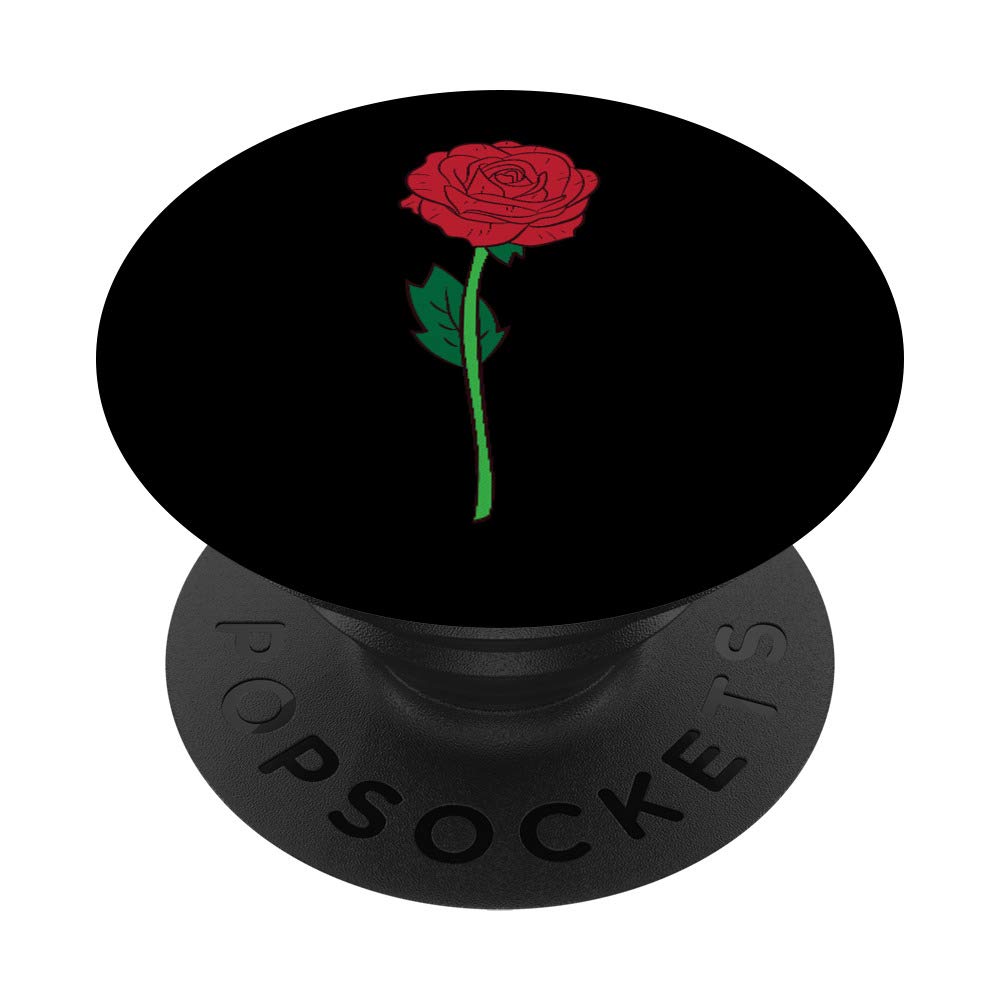 Red Rose PopSockets Swappable PopGrip - Cute Flower Gardening Phone Grip for iPhone & Android - Perfect for Valentine's Day Gifts, Everyday Use & Phone Protection