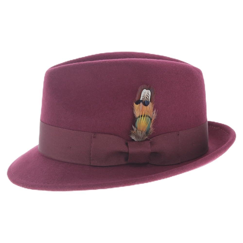 Stylish Men's Fedora Hats - Classic Wool & Felt Dress Hats for Formal & Casual Wear - Perfect for Weddings, Parties, and Everyday Fashion