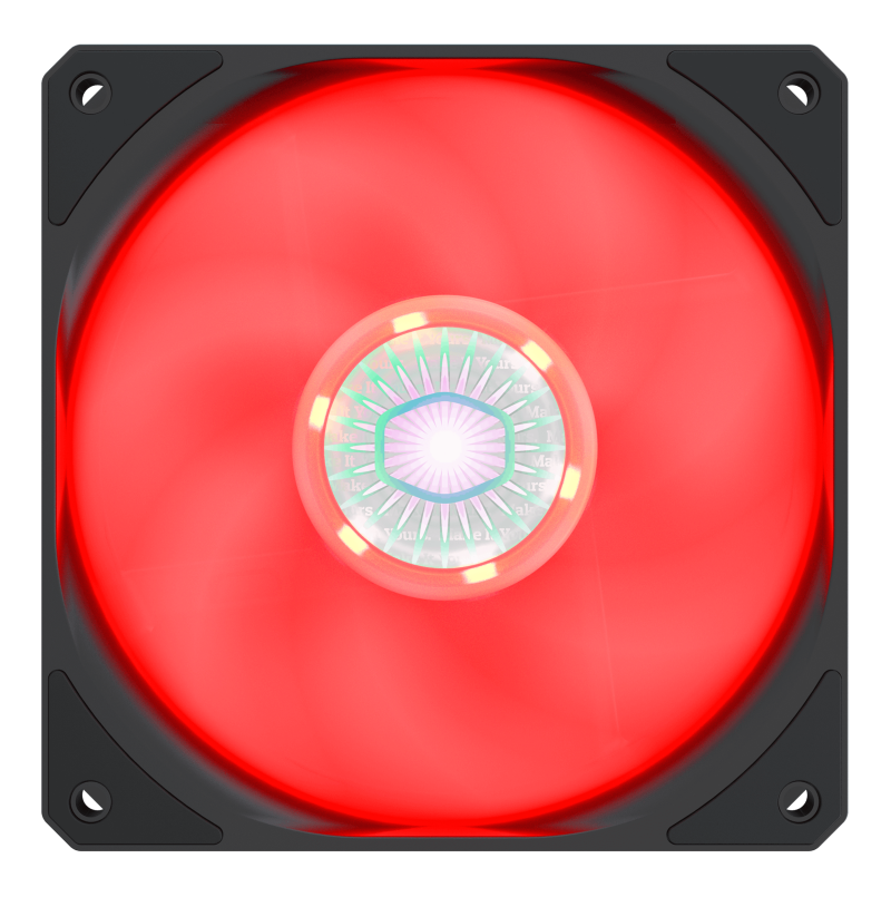 Cooler Master MFX B2DN 18NPR R1 CM SICKLEFLOW 120 PWM High Performance PC Cooling Fan with Red LED - Quiet Operation, 2 Year Warranty - Perfect for Gaming PCs, Workstations, and PC Case Cooling